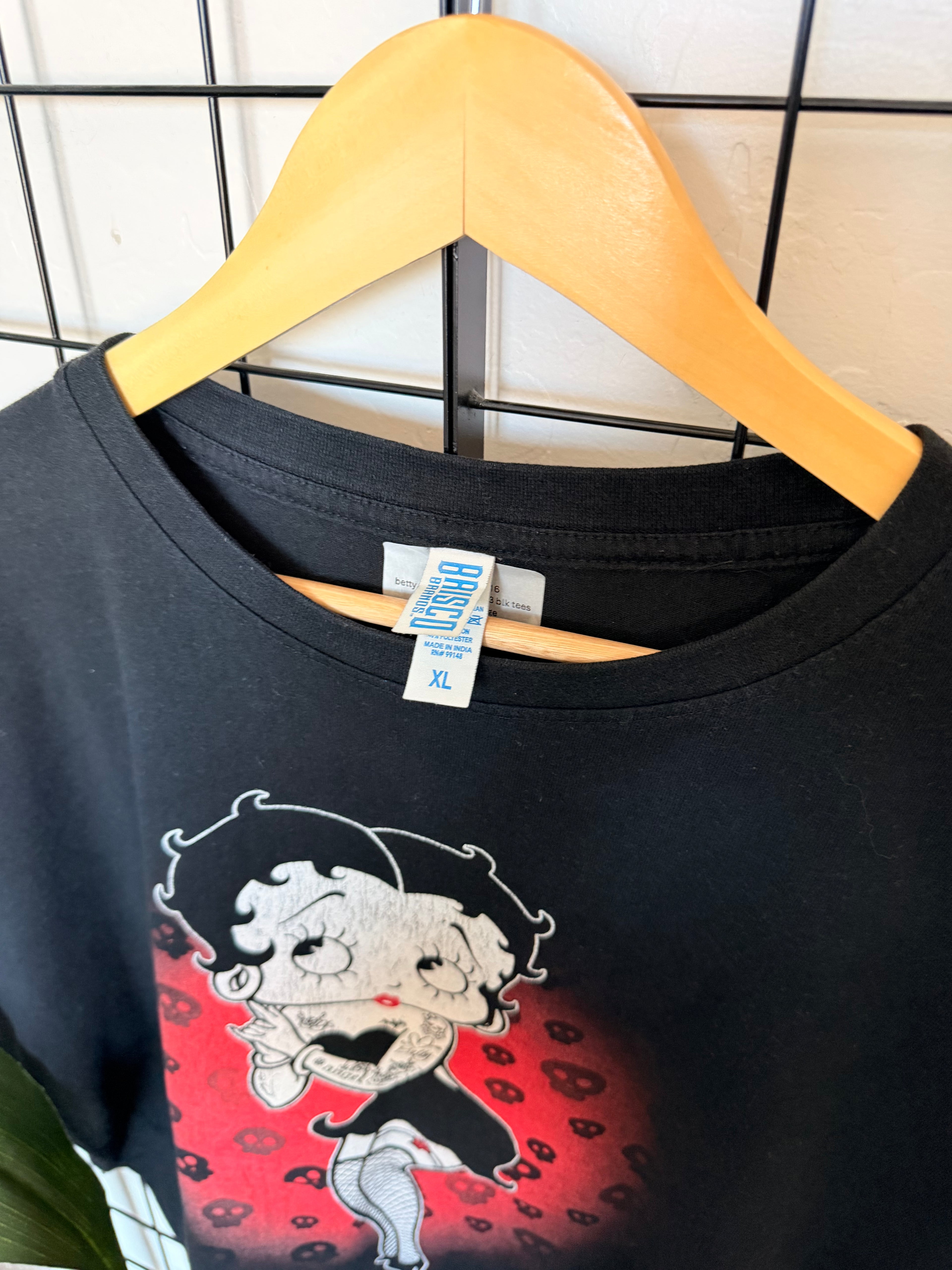 Betty Boop with tattoos black tee - XL