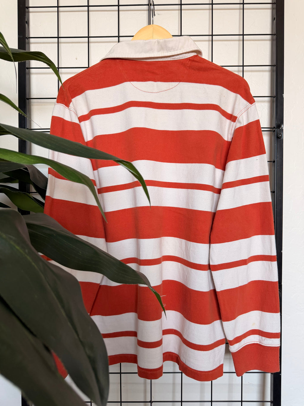 American Eagle striped rugby polo long sleeve - L