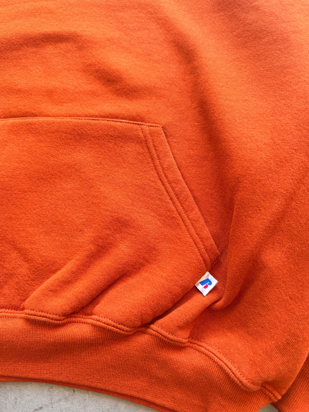 Russell burnt orange blank hoodie - XL