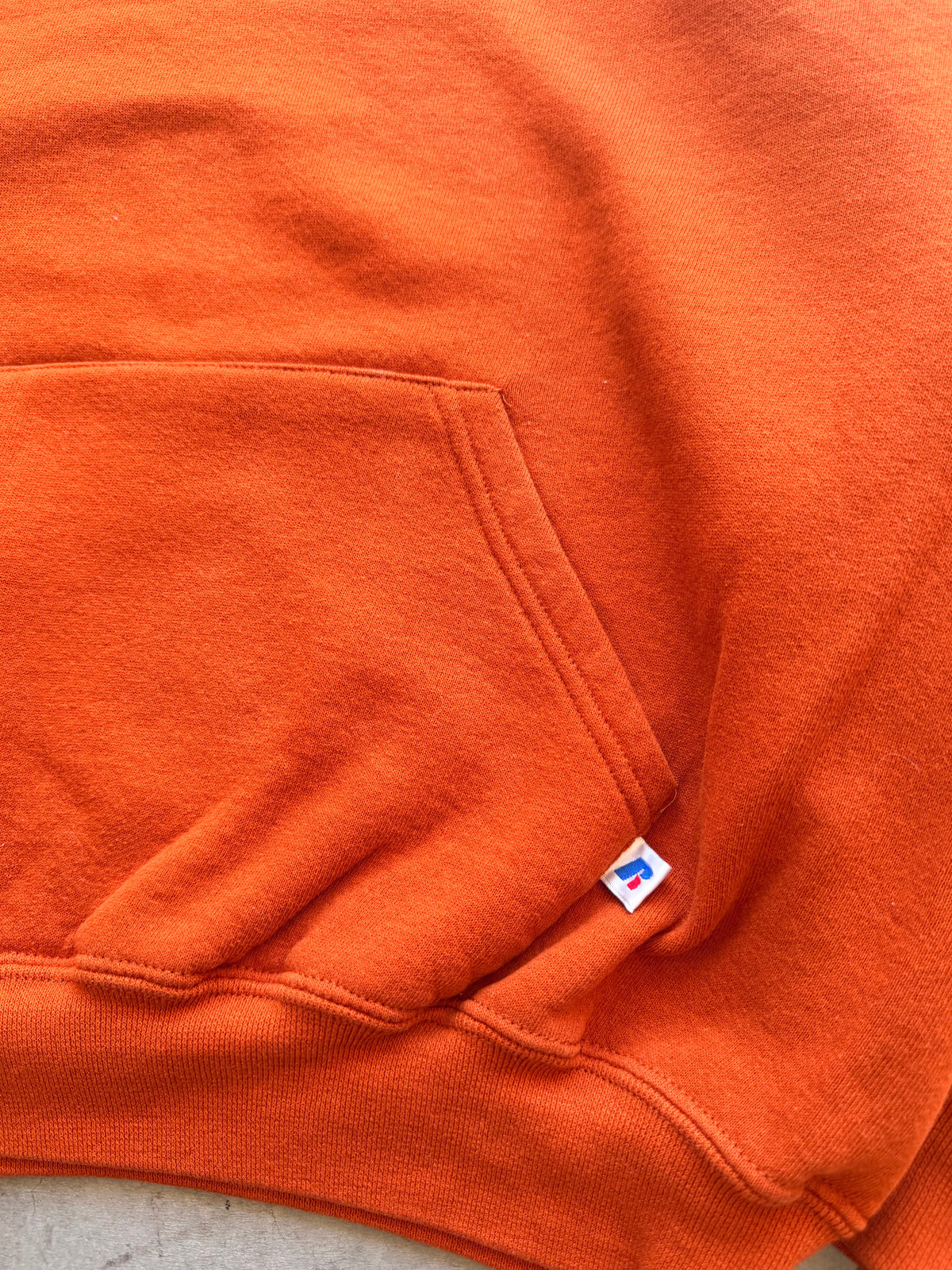 Russell burnt orange blank hoodie - XL