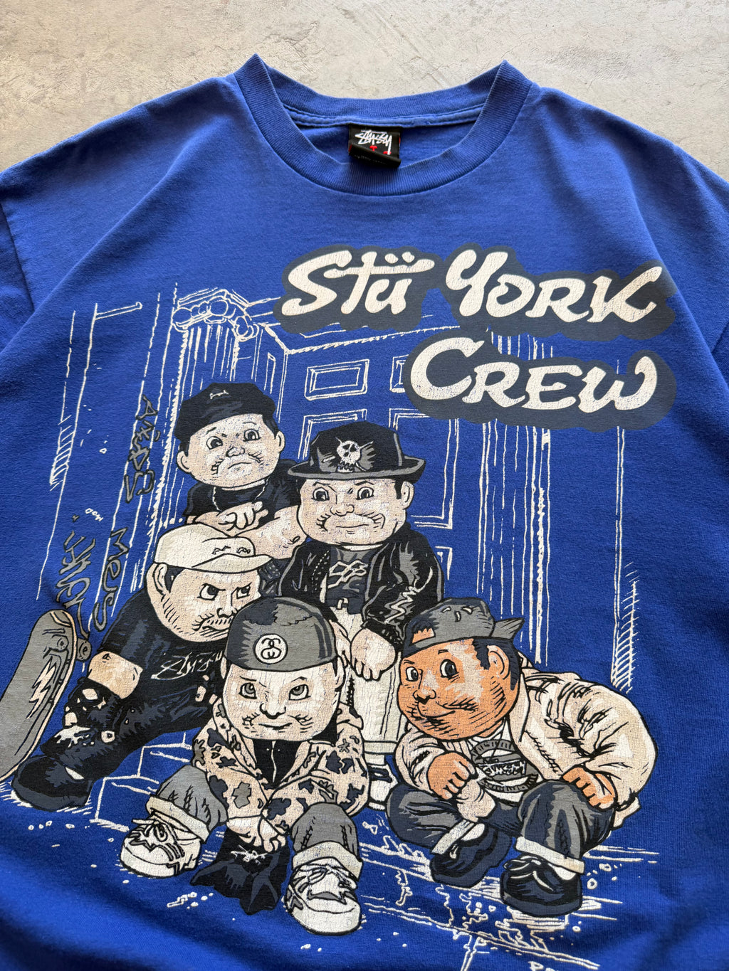 Stussy x Pound blue tee - L