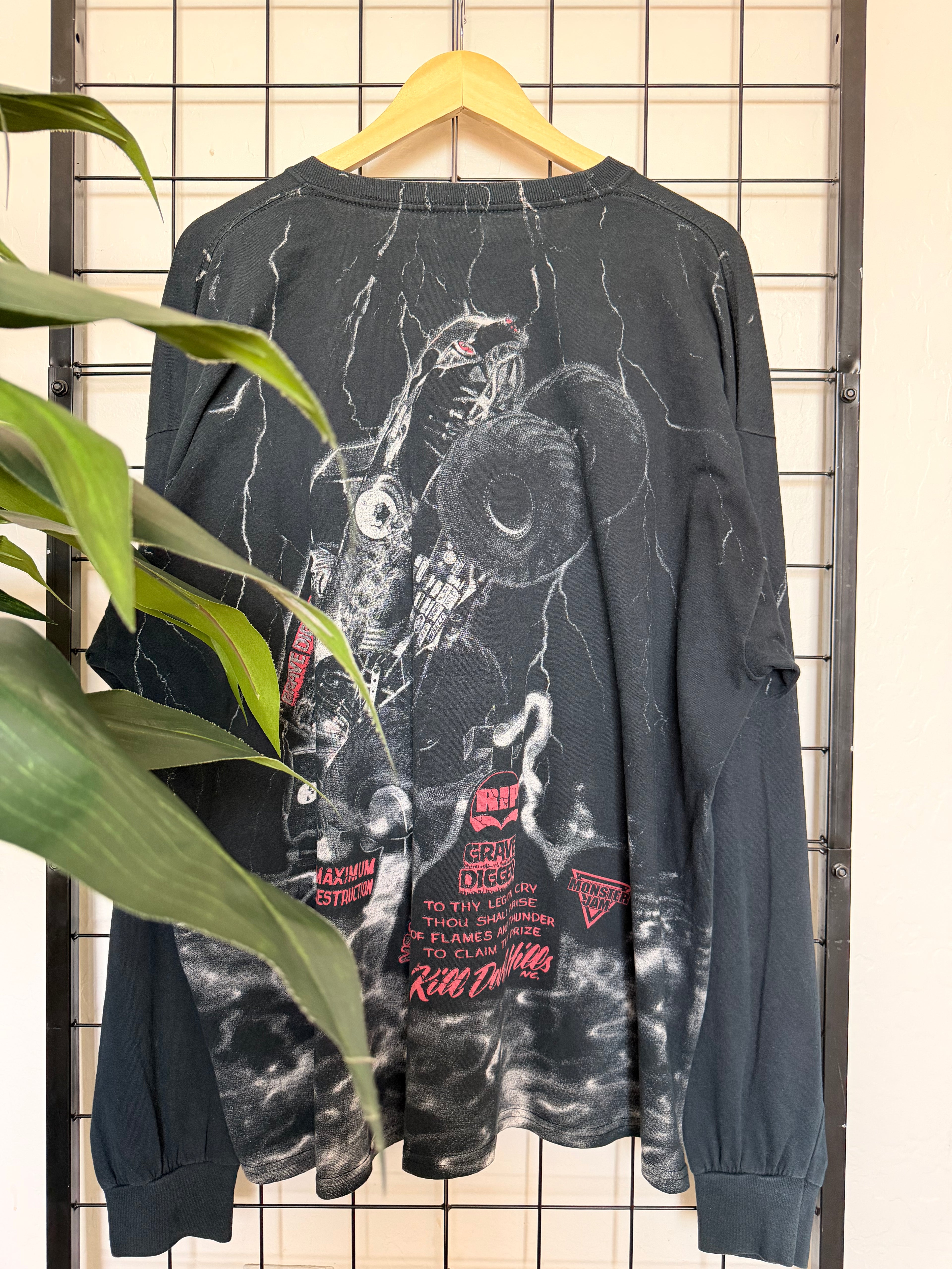 Grave Digger race team AOP long sleeve tee - 2XL