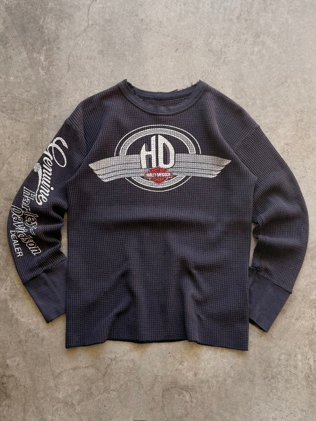 90s Harley Davidson faded thermal - S