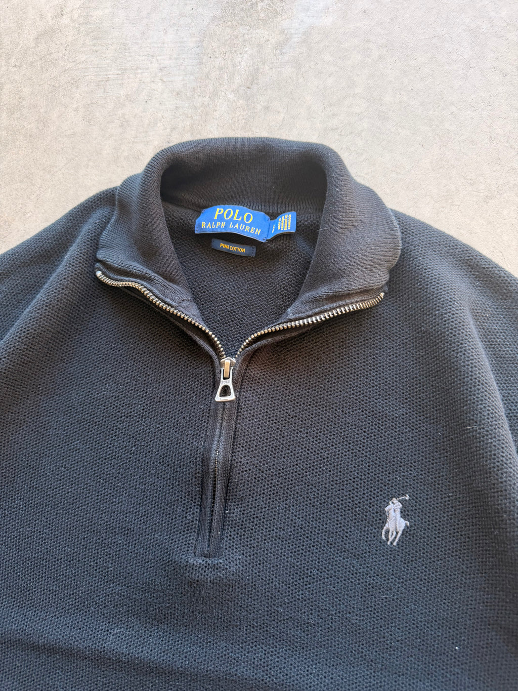 Polo black quarter zip - L