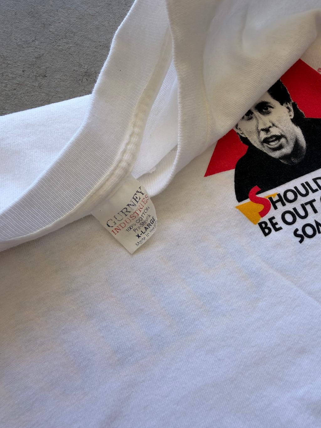 90s Seinfeld white tee - L