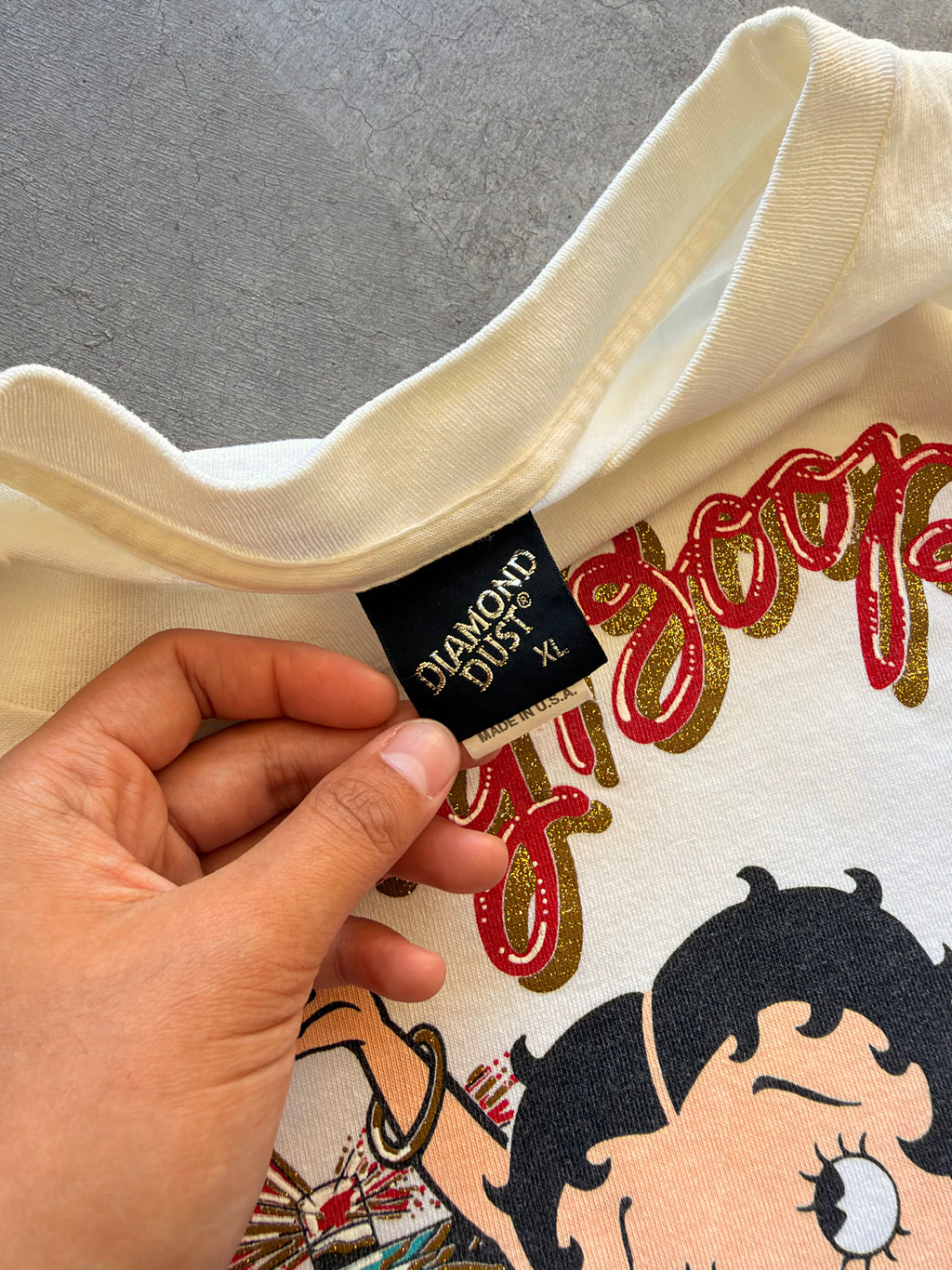 Betty boop white tee - XL