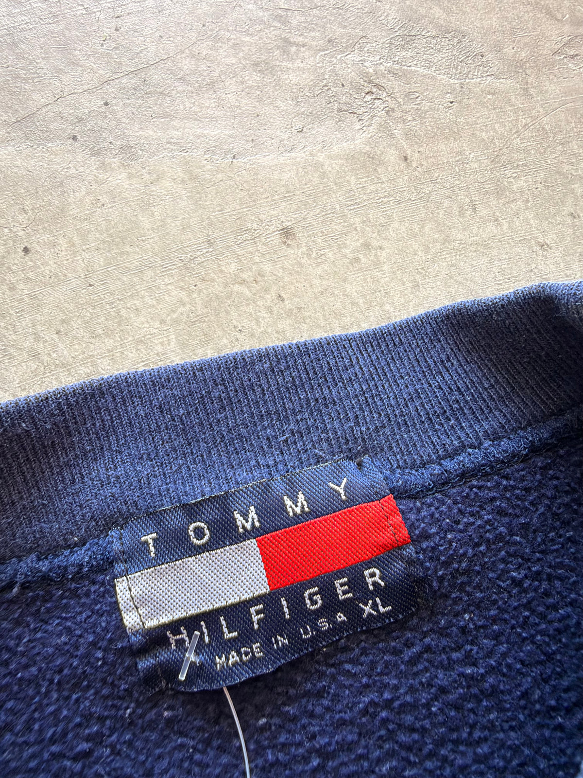 Y2K Tommy Hilfiger blue crewneck - XL