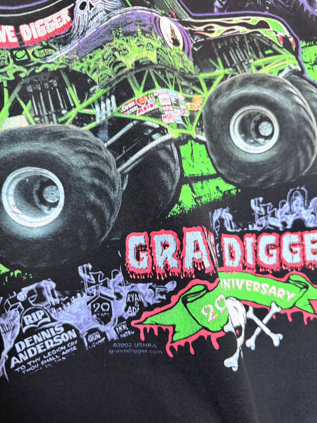 2002 Grave Digger 20th Anniversary tee - XL