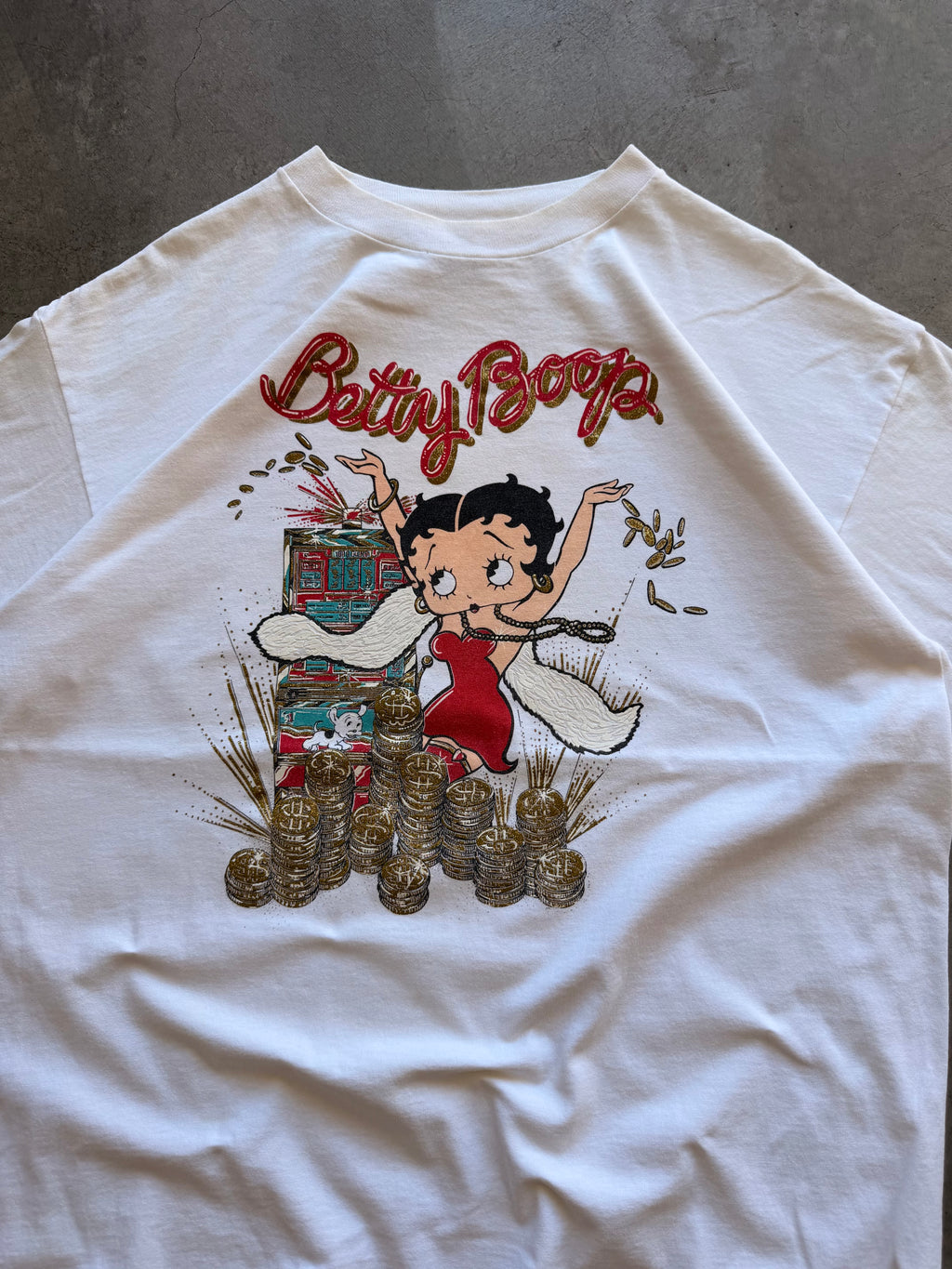 Betty boop white tee - XL