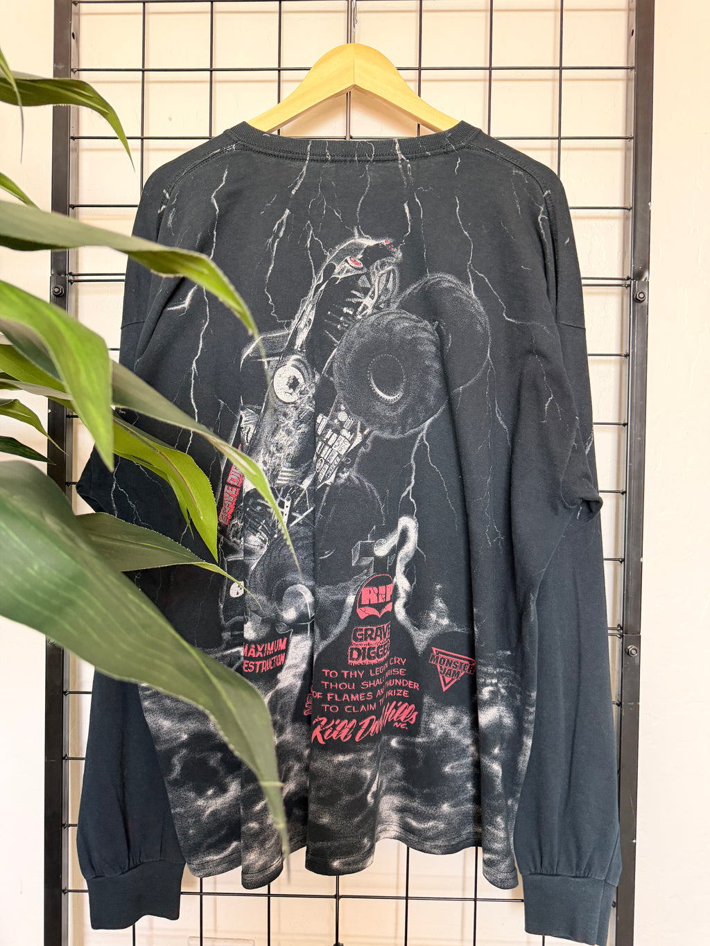 Grave Digger race team AOP long sleeve tee - 2XL
