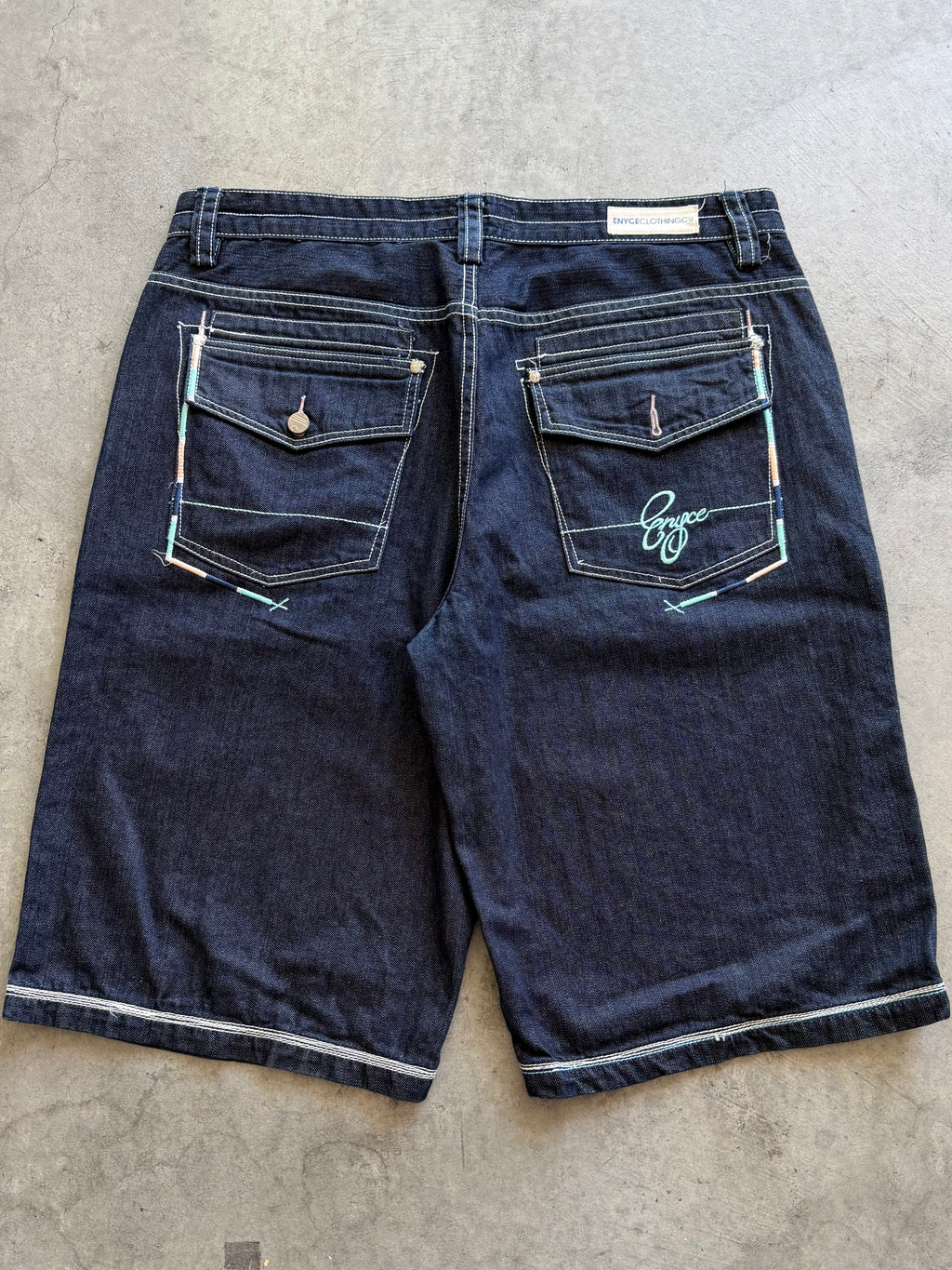 Enyce raw denim y2k jorts Sz 40