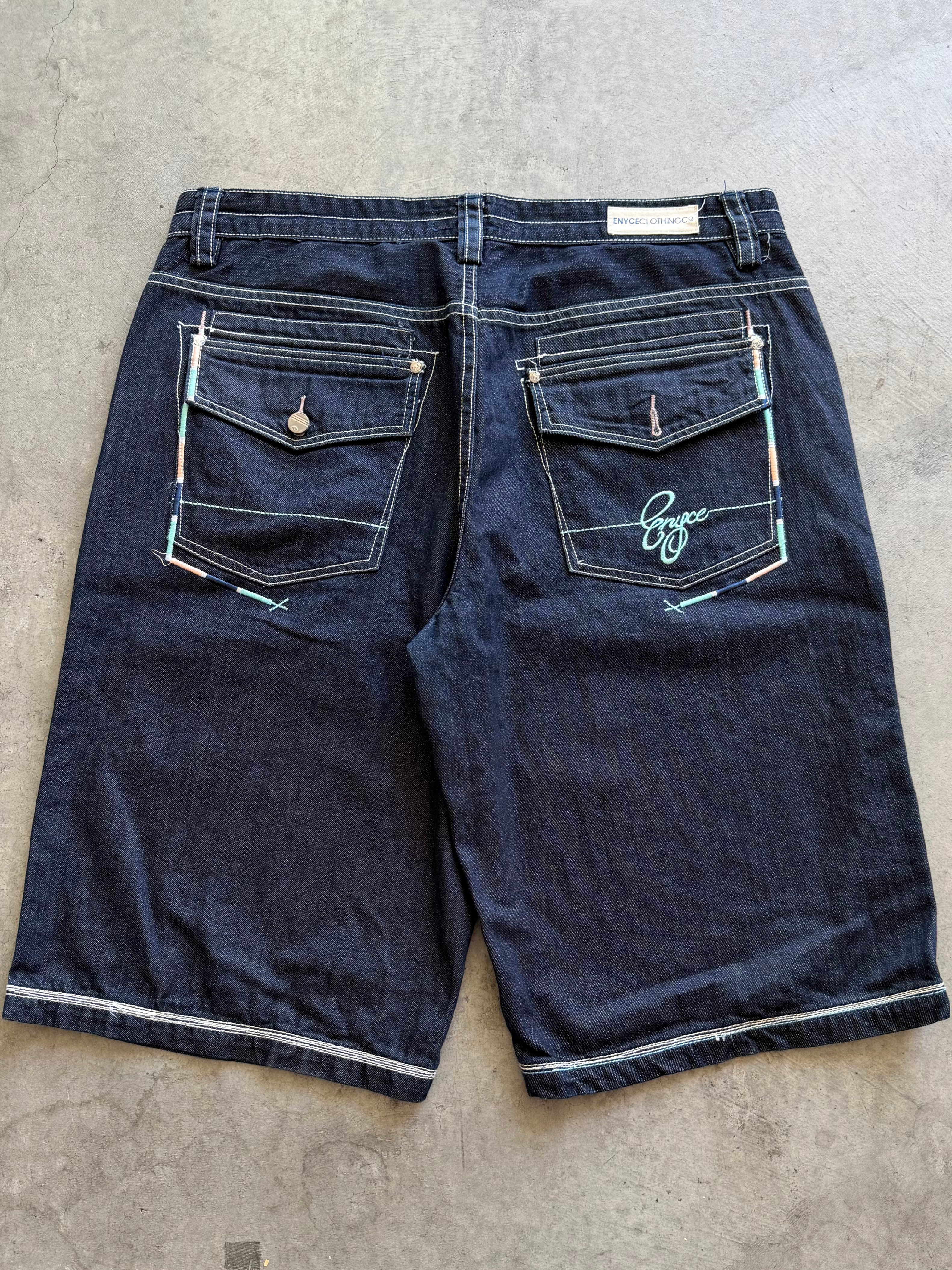 Enyce raw denim y2k jorts Sz 40