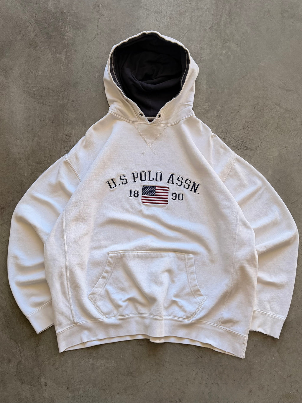 U.S. polo assn white hoodie - XL