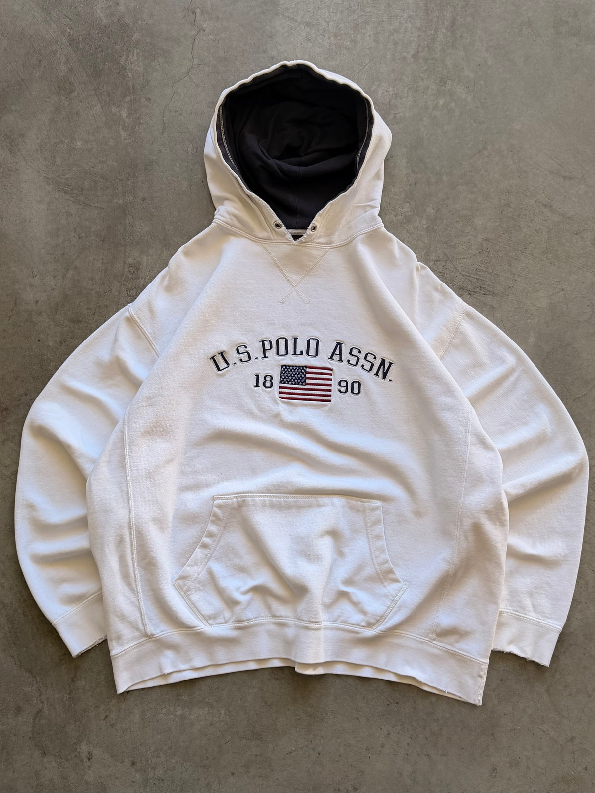 U.S. polo assn white hoodie - XL