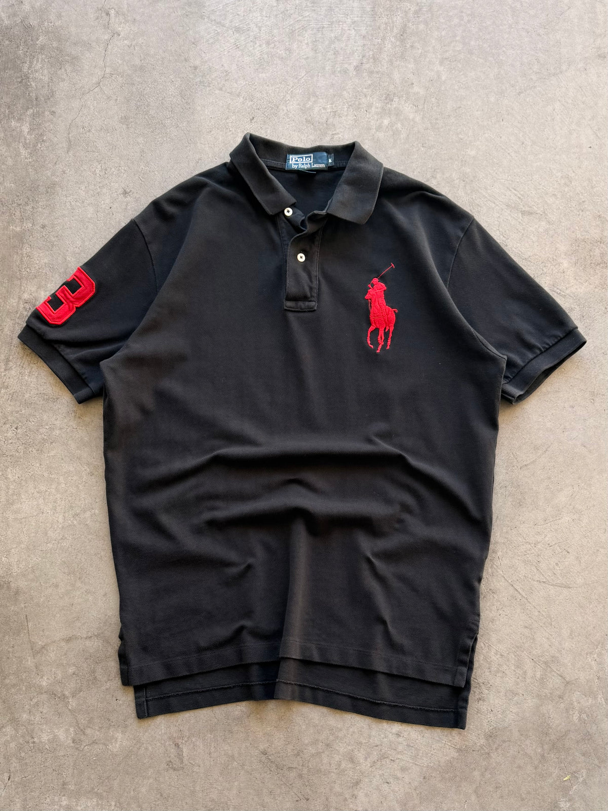 Black and red big pony Polo - M