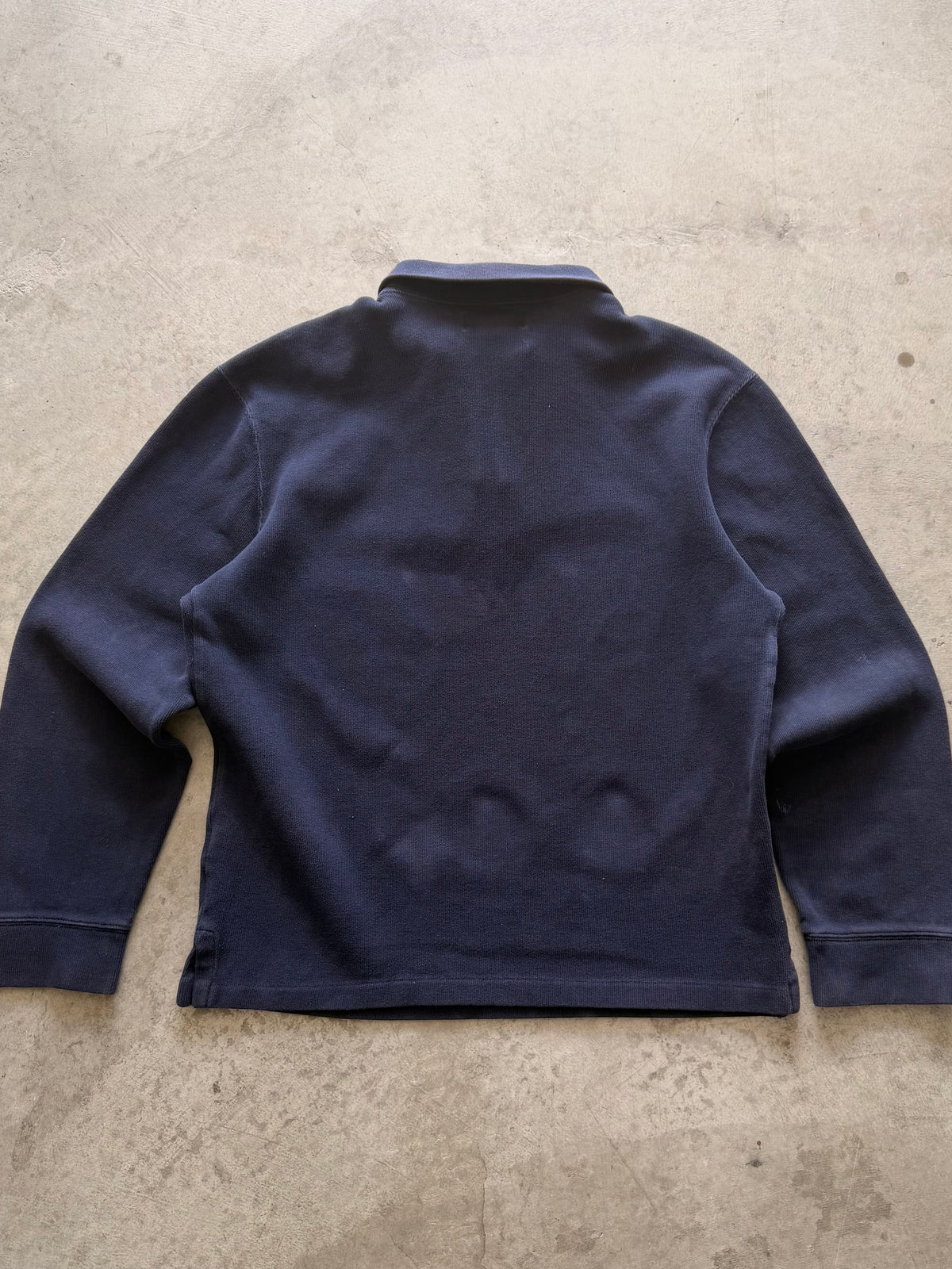 Navy Polo quarter zip - L
