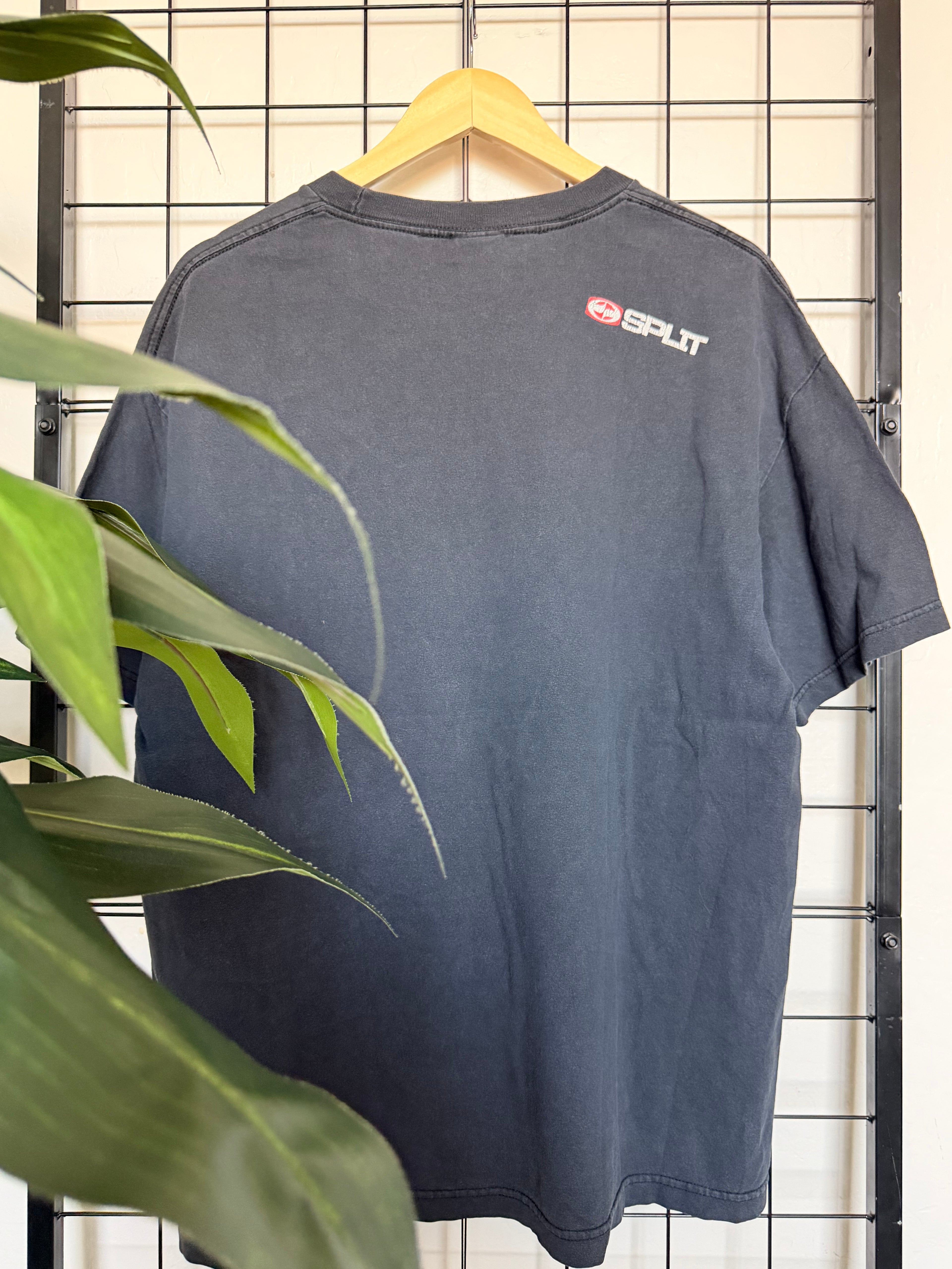 Split skate black faded tee - XL