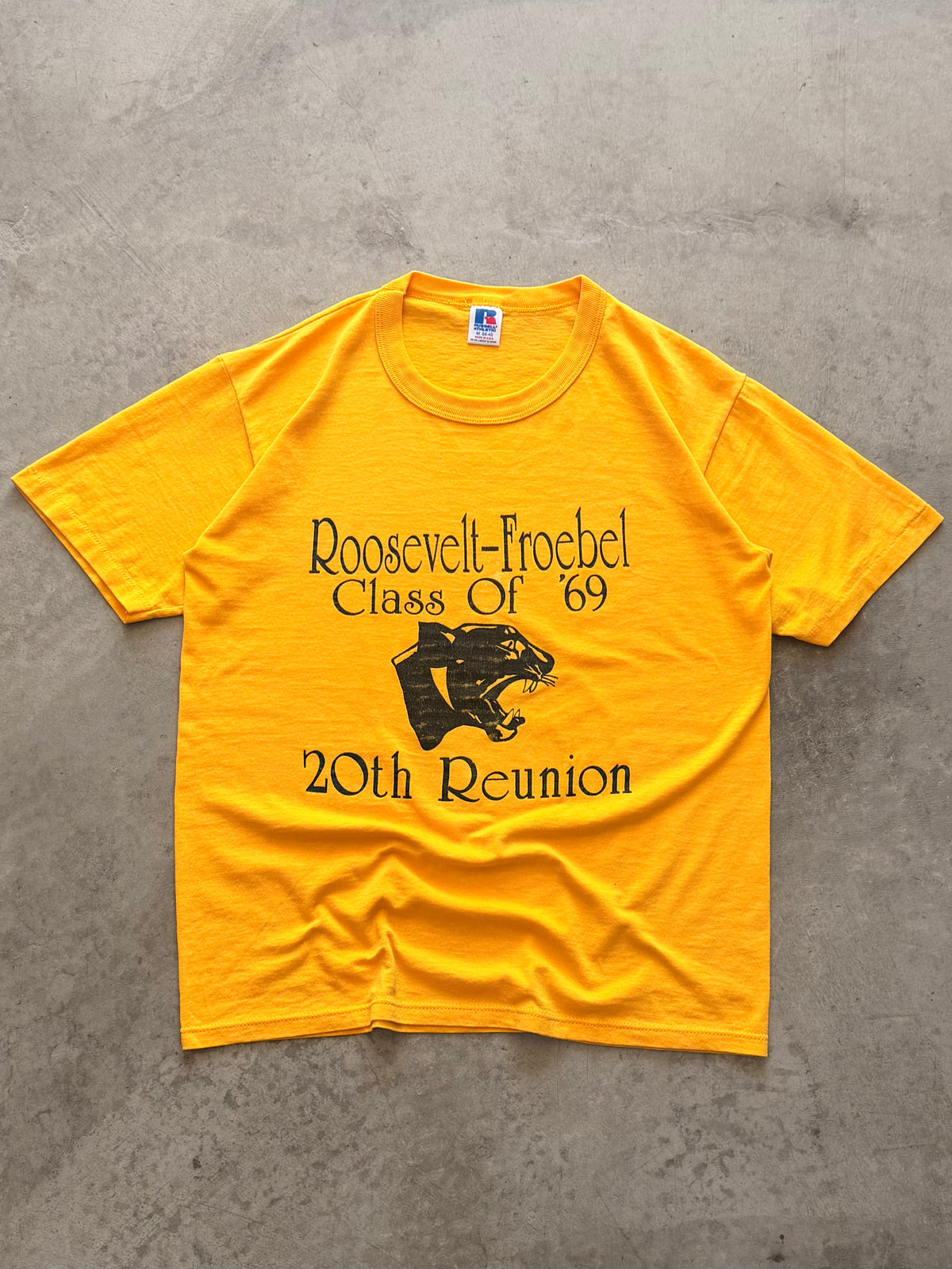 80s Roosevelt yellow tee - M