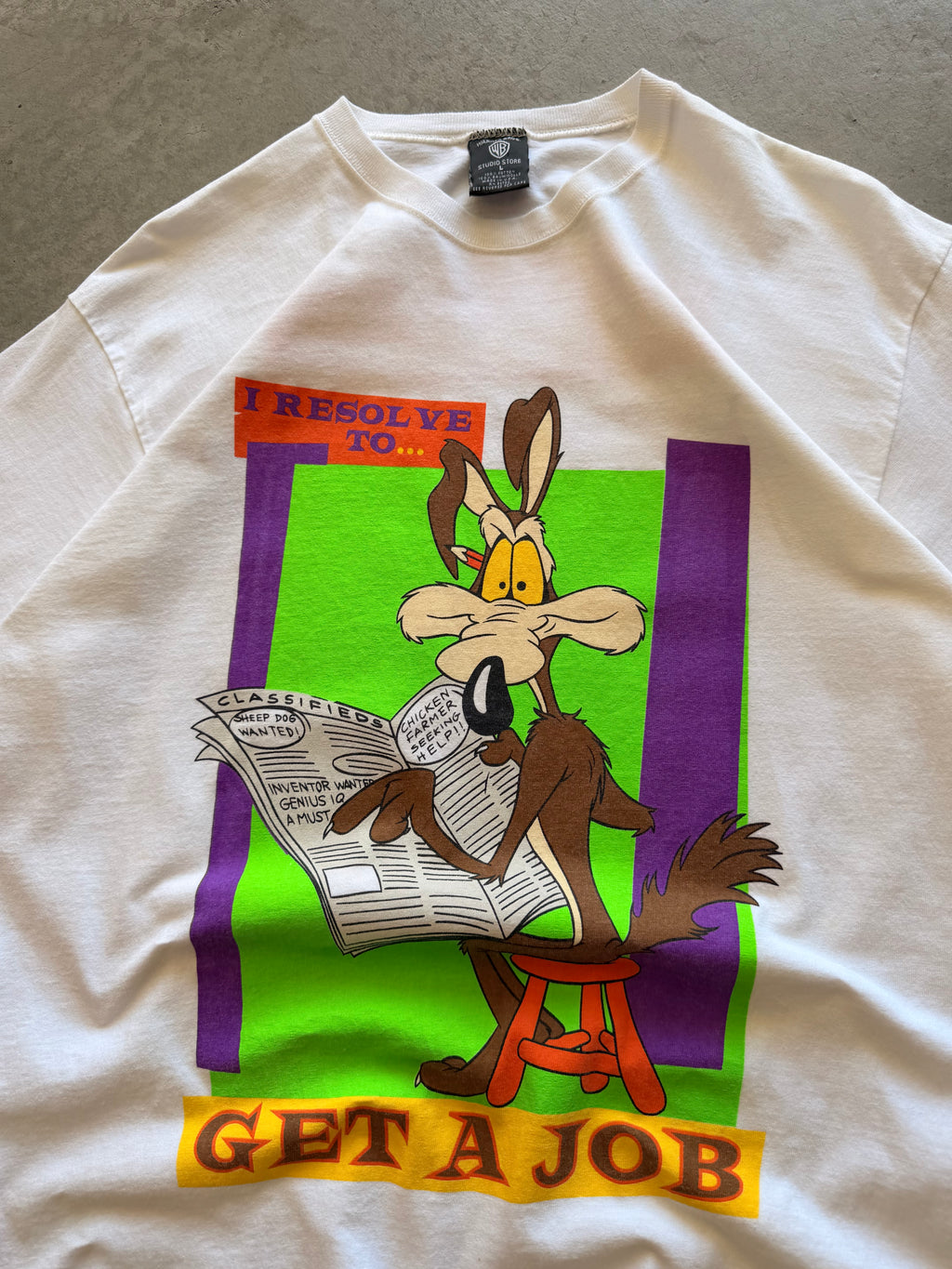 Looney Tunes "get a job" tee - L