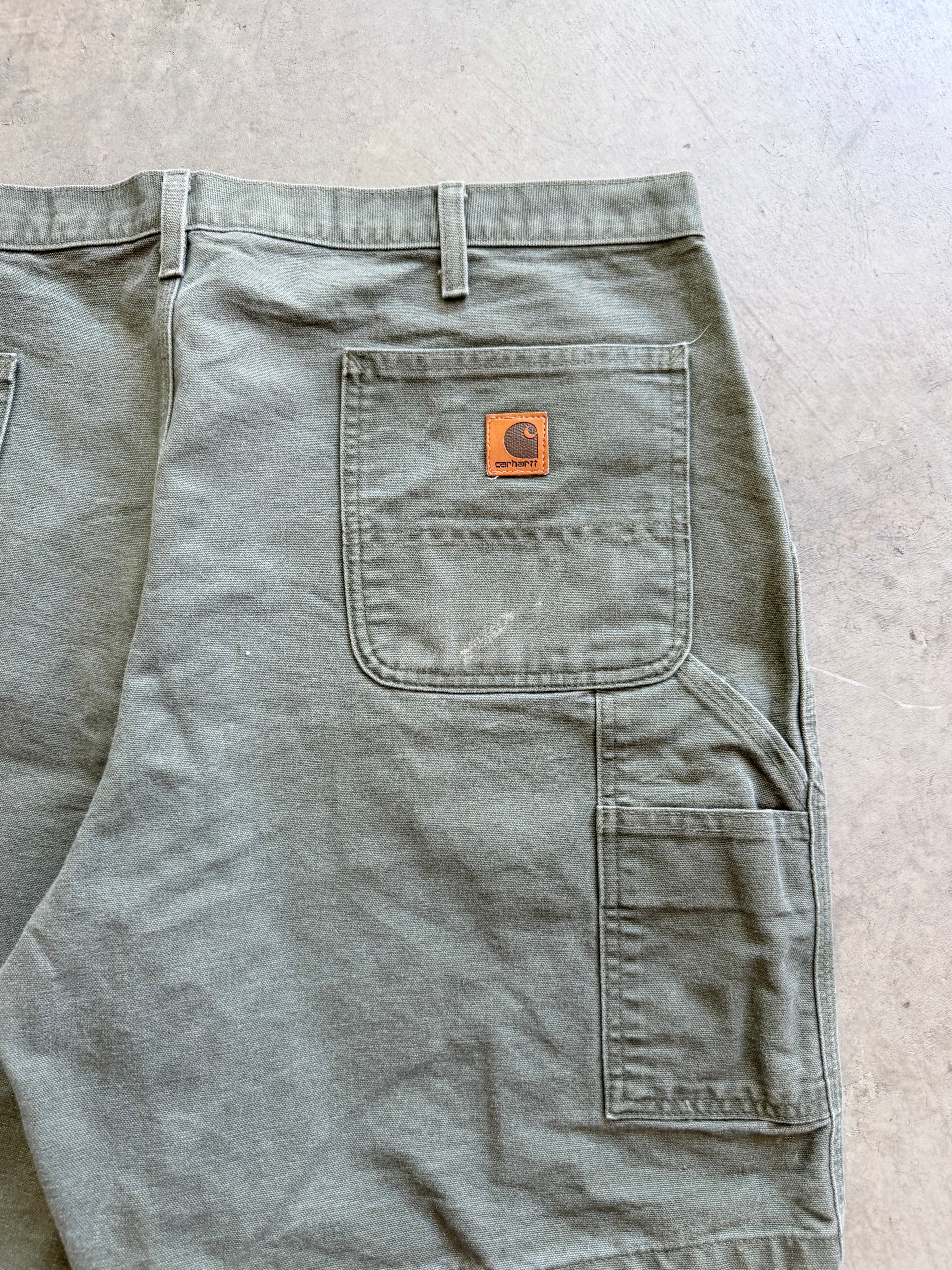 Carhartt Moss Green carpenter shorts Sz 40