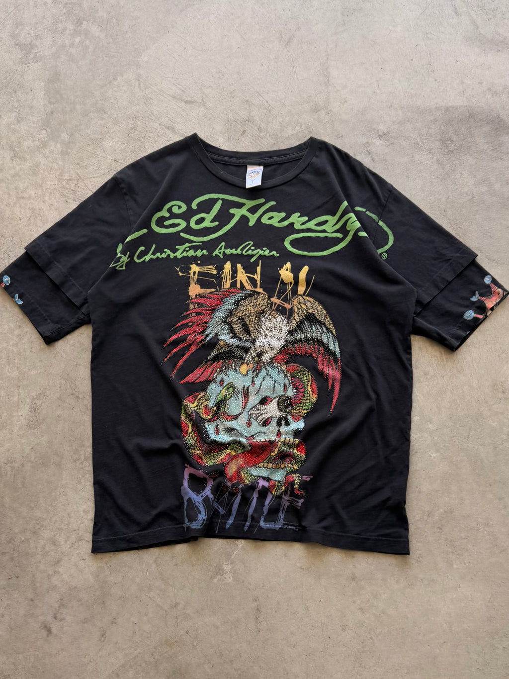 Ed Hardy final battle tee - L