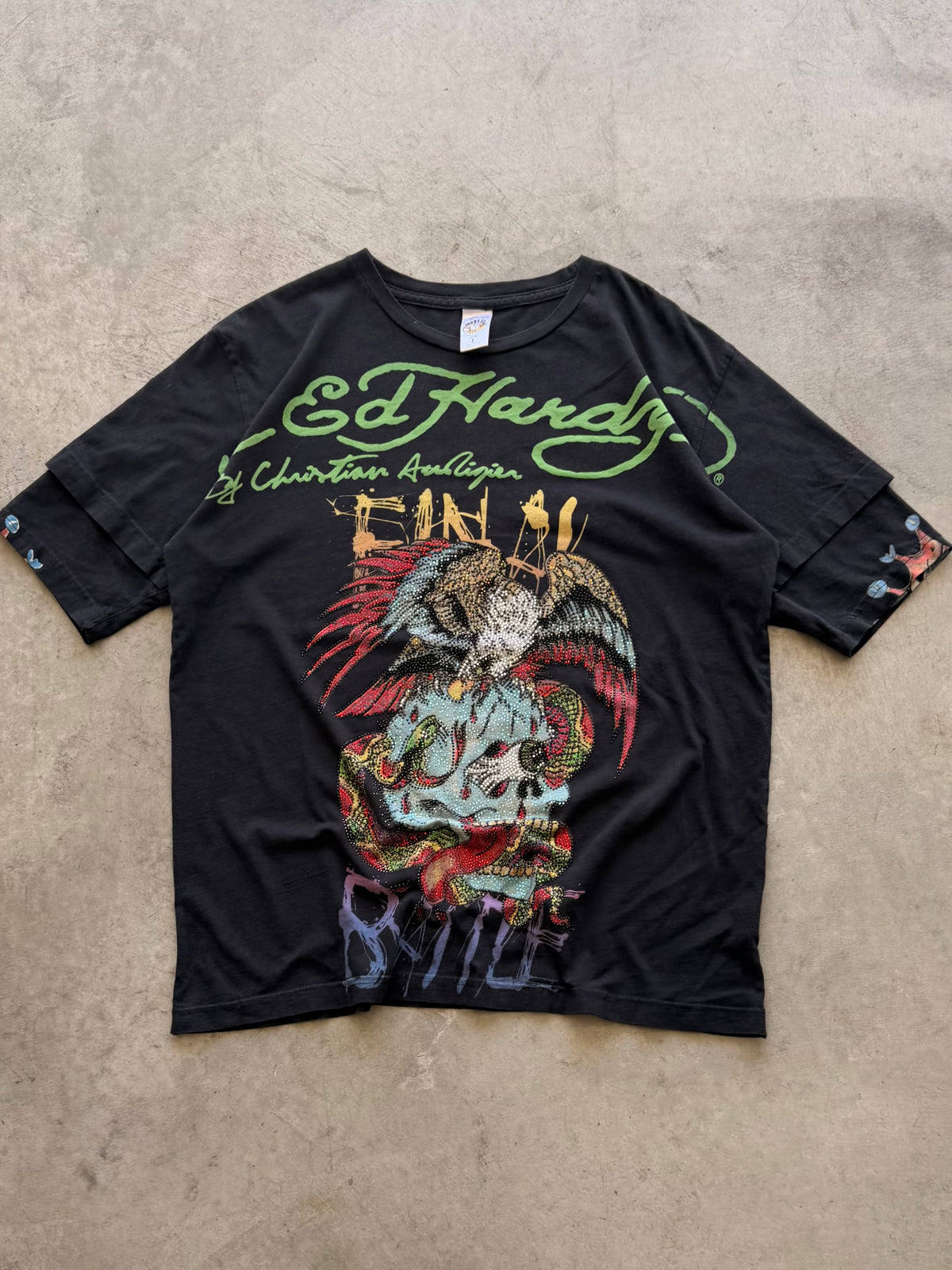 Ed Hardy final battle tee - L