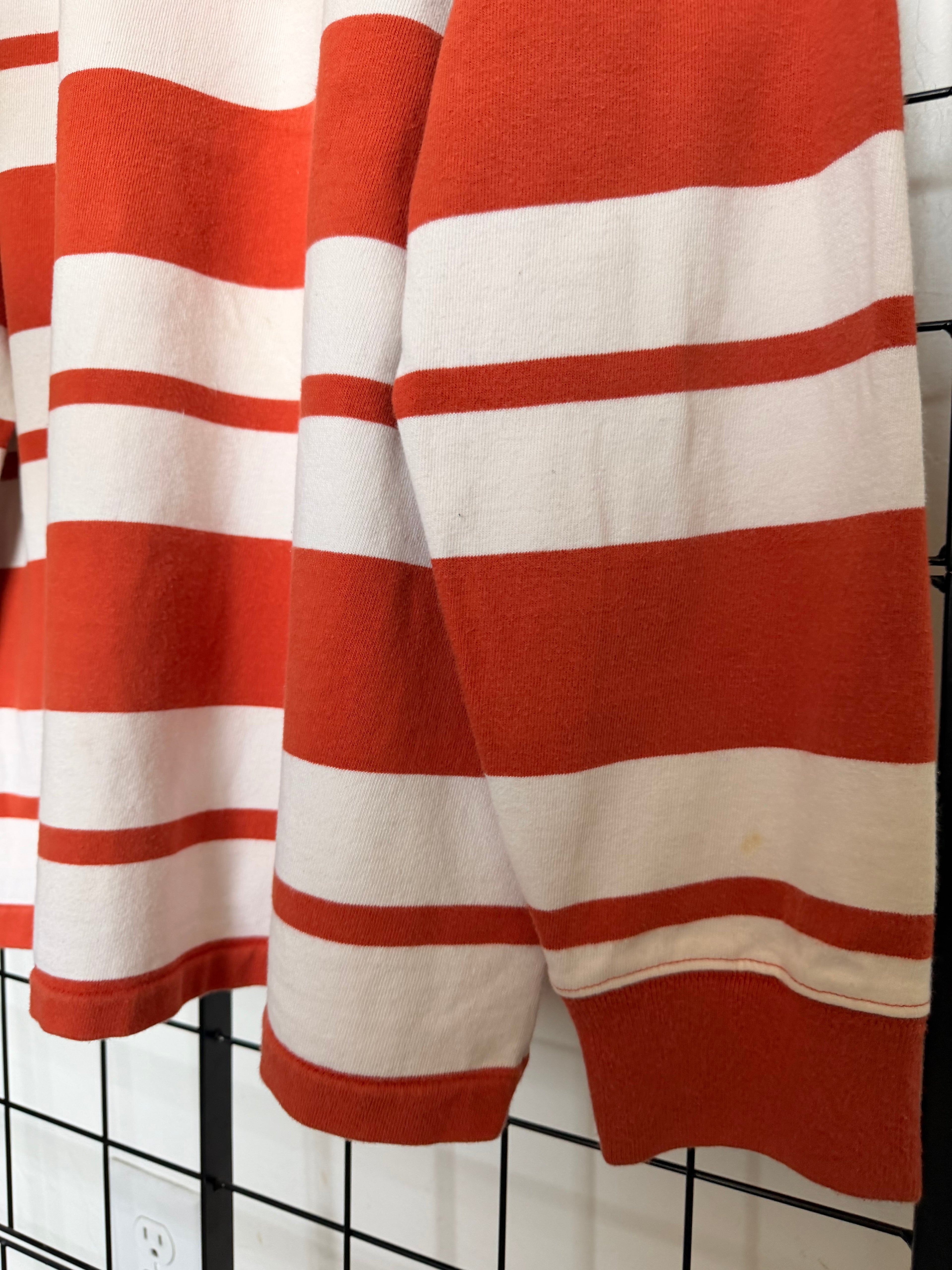 American Eagle striped rugby polo long sleeve - L