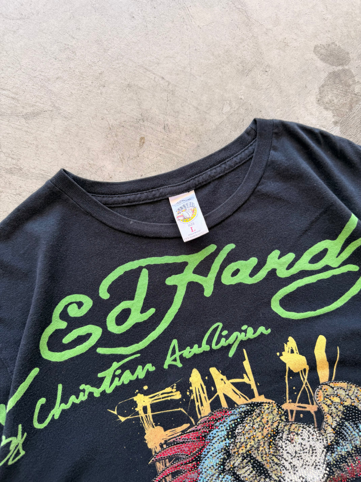Ed Hardy final battle tee - L