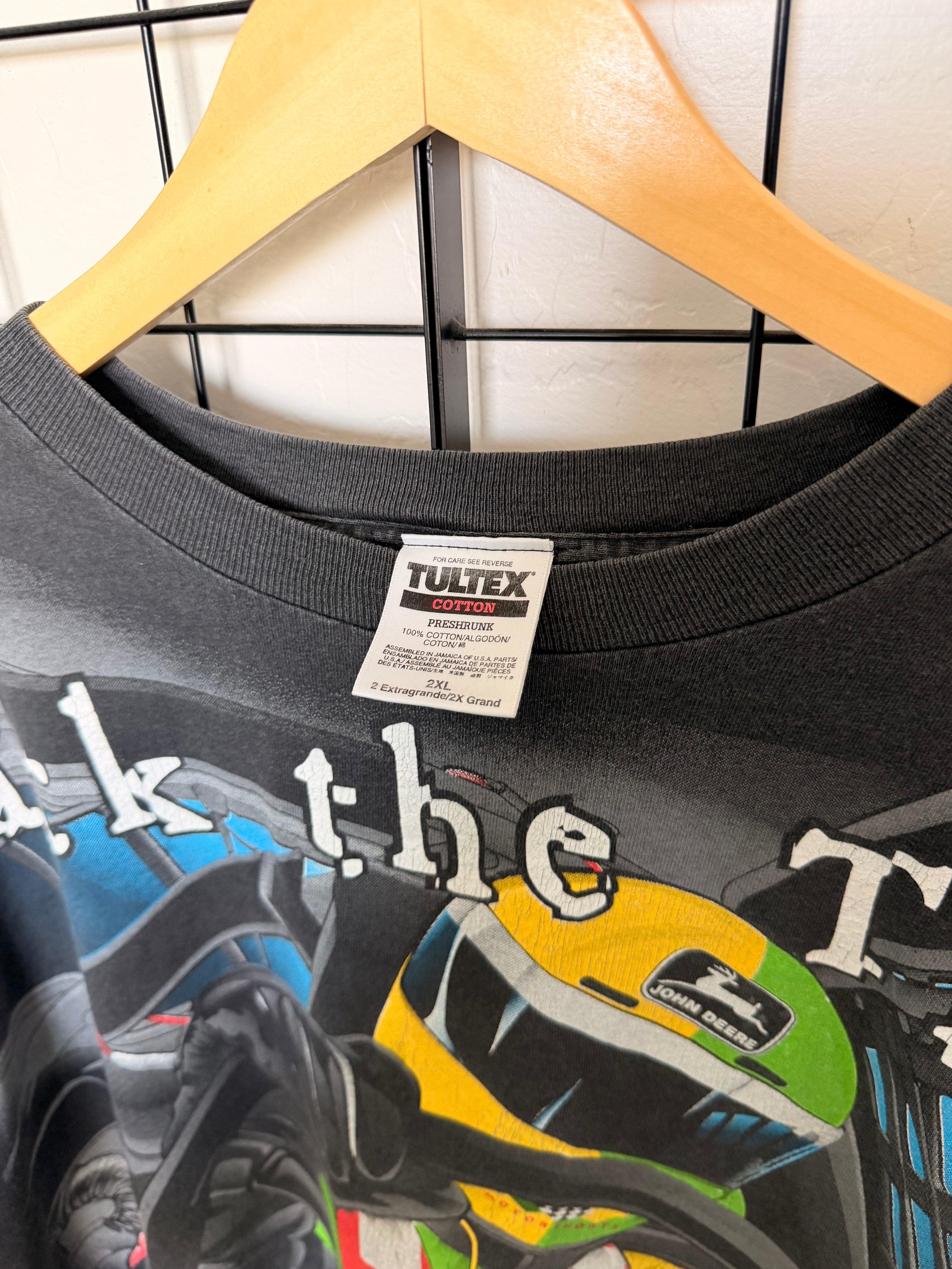 Attack the track faded NASCAR AOP tee - 2XL