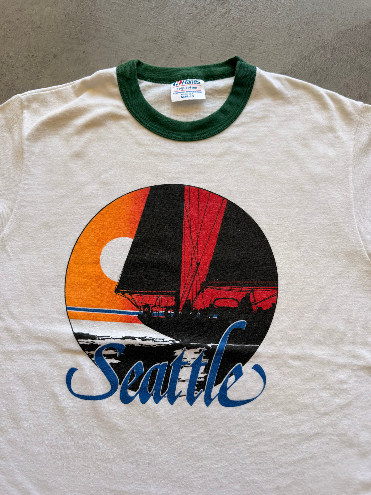 80s Seattle ringer tee - M