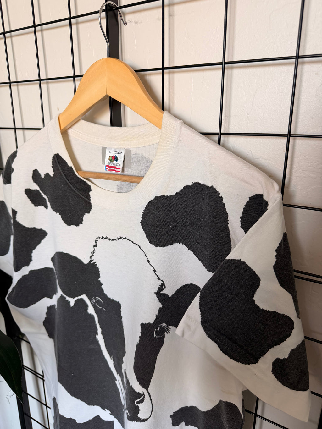 90s Cow AOP tee - L
