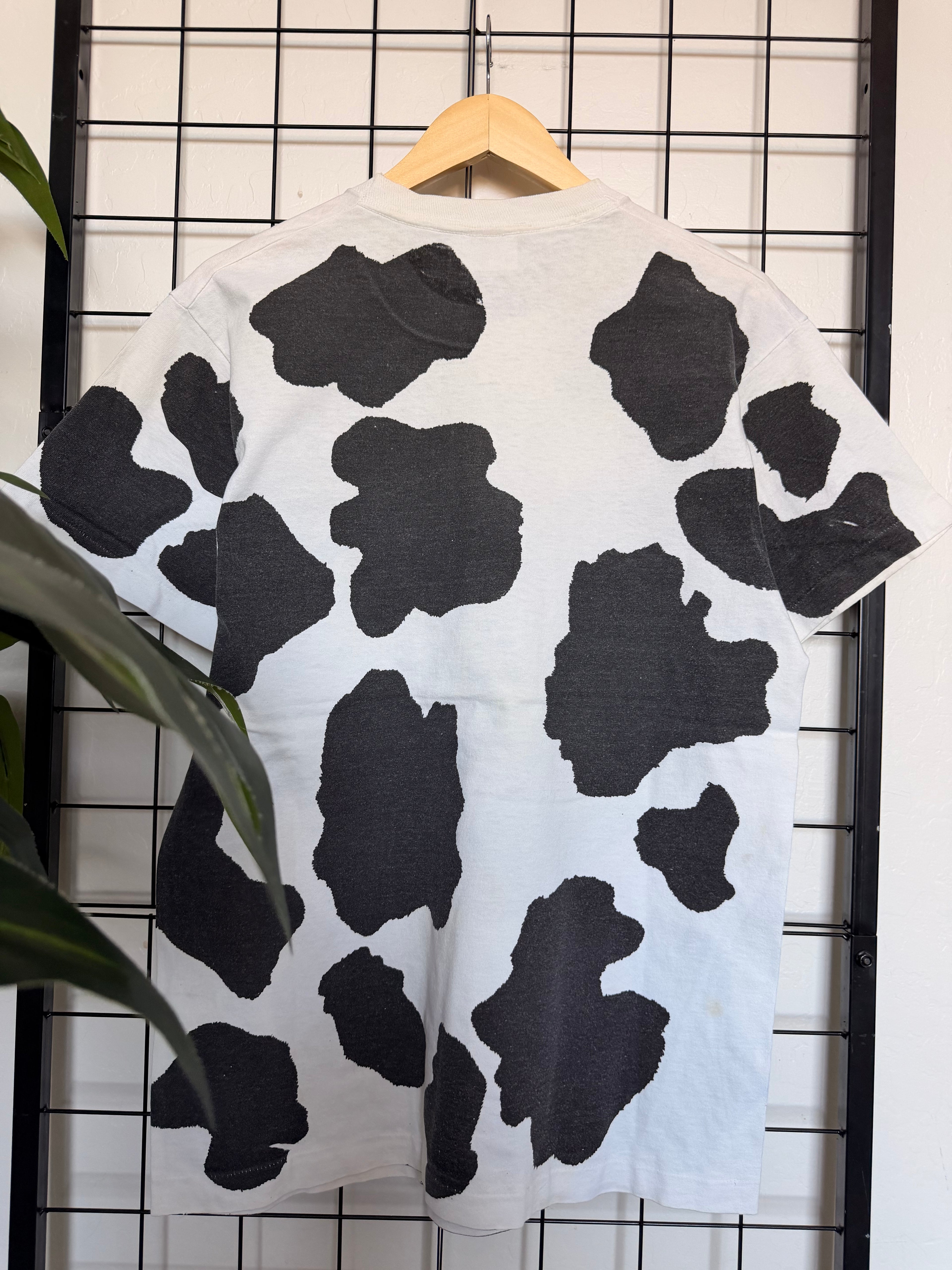 90s Cow AOP tee - L