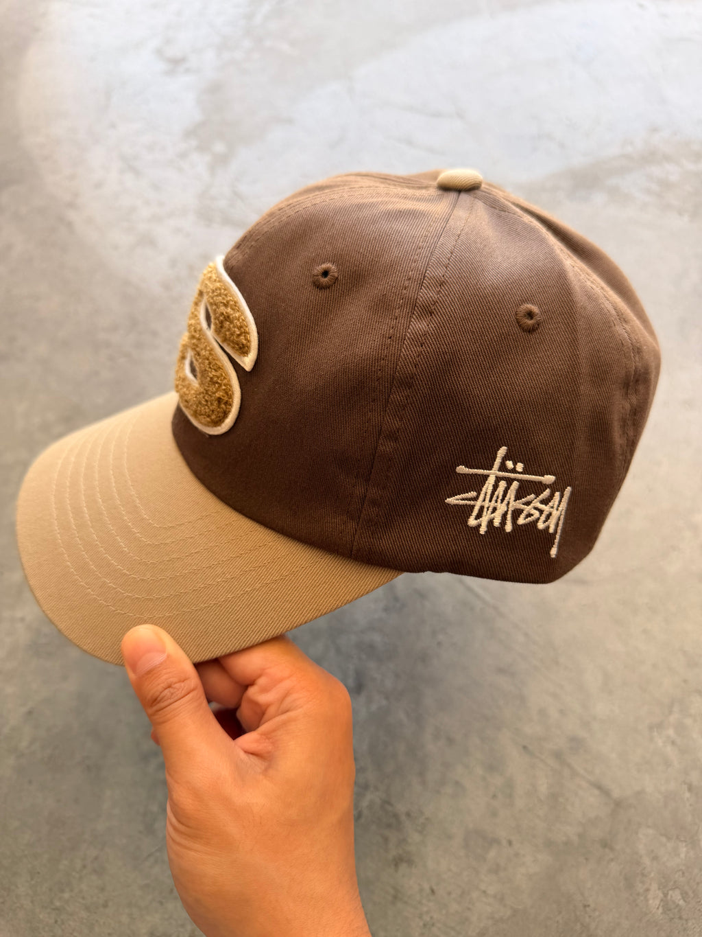Stussy brown snapback hat