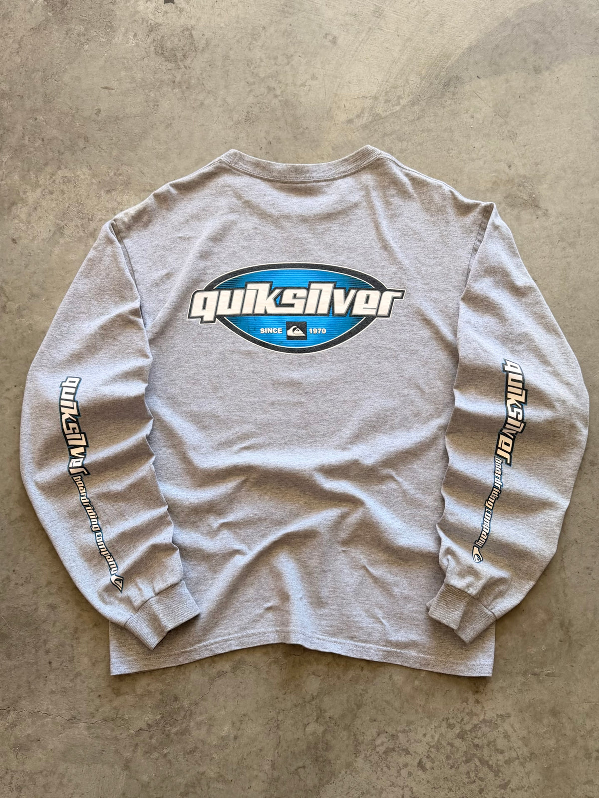 Quiksilver grey long sleeve - M