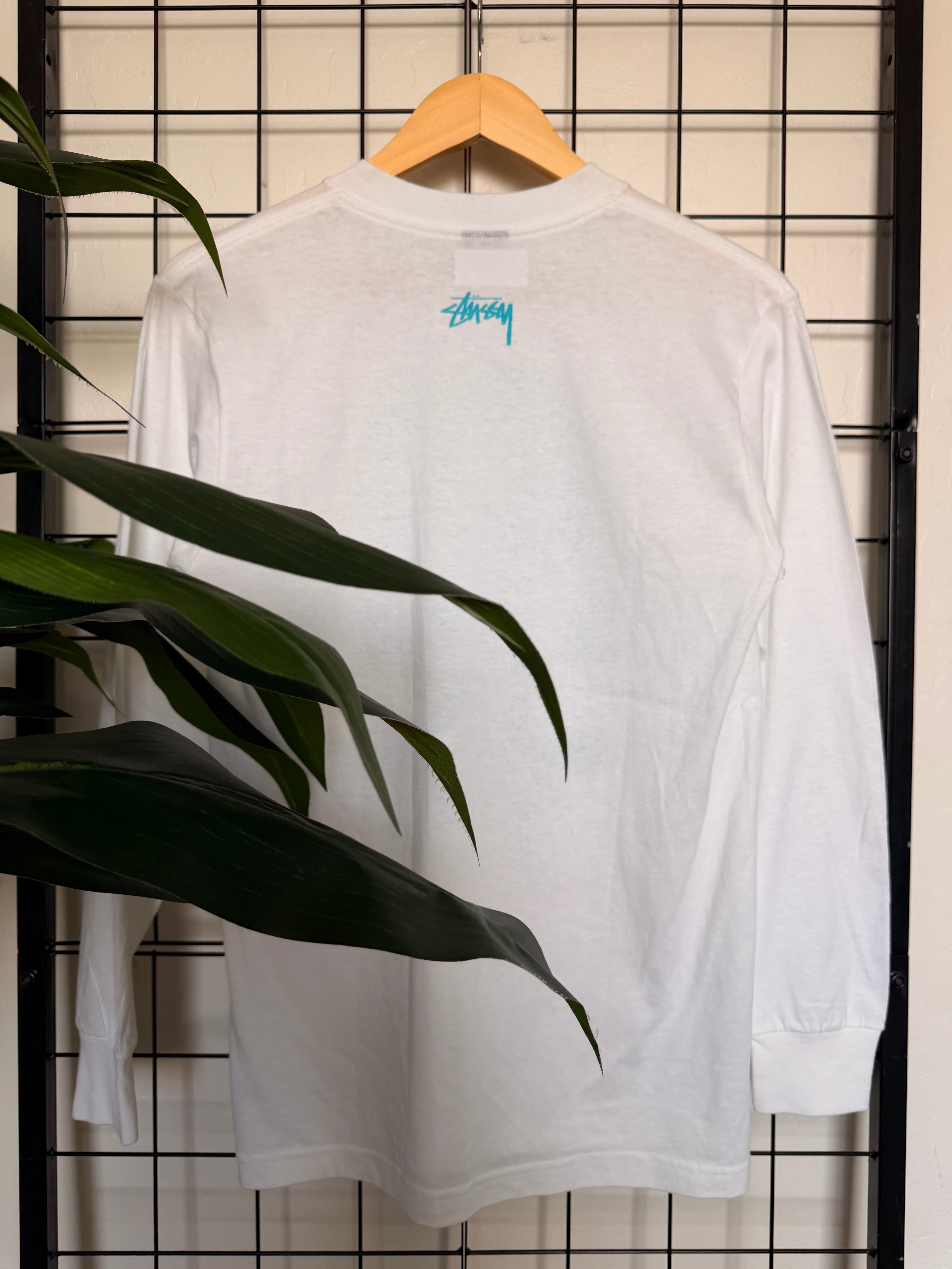 Stussy tribe old skool skull long sleeve tee - S