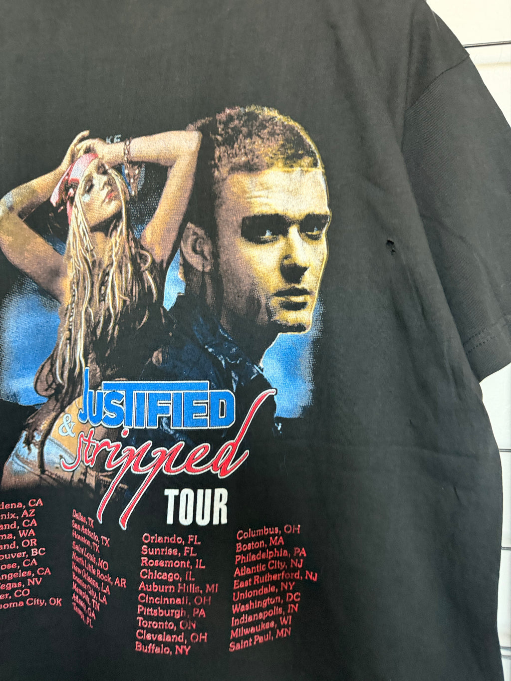 Justin & Christina black tour tee - L