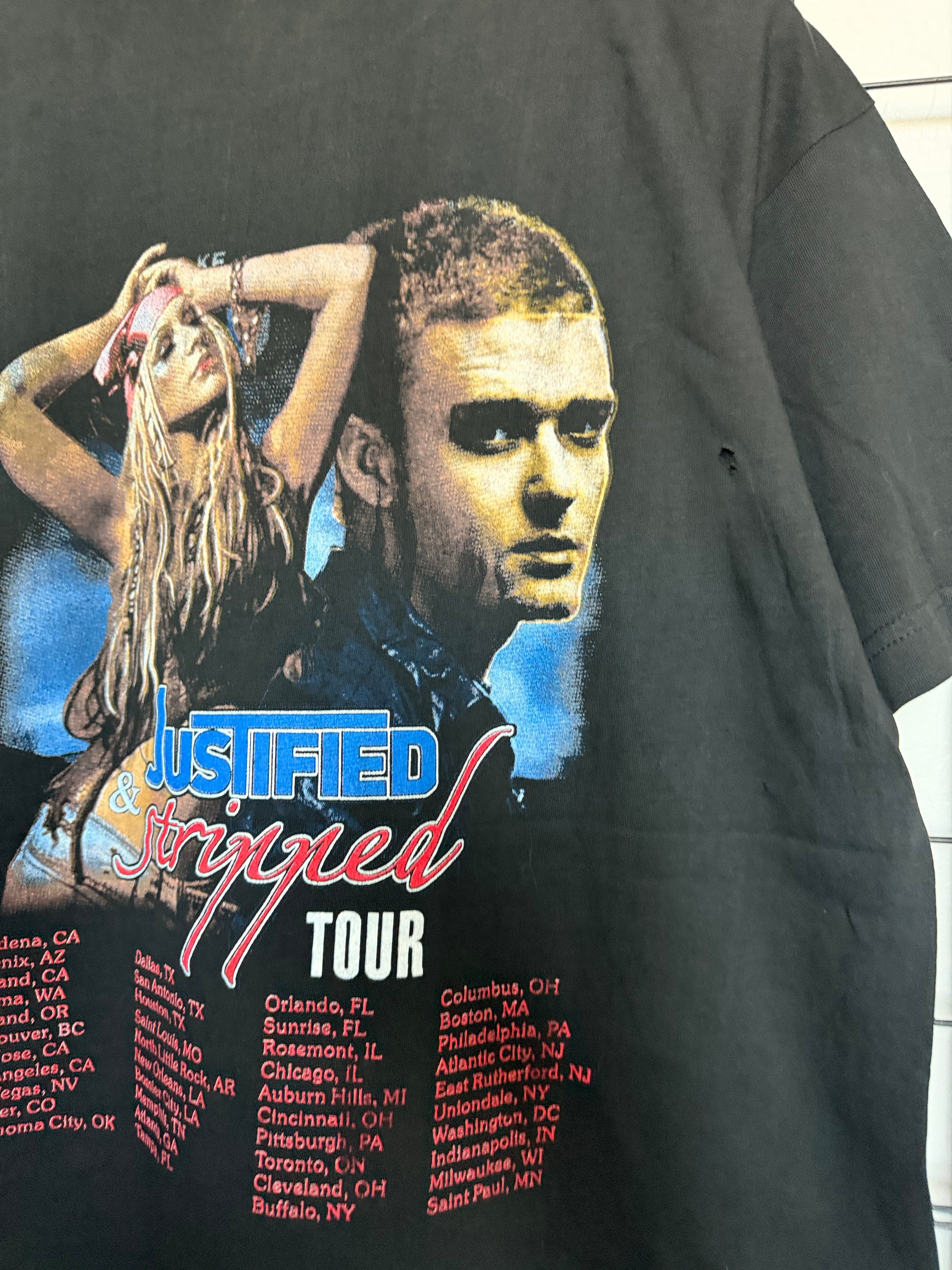 Justin & Christina black tour tee - L