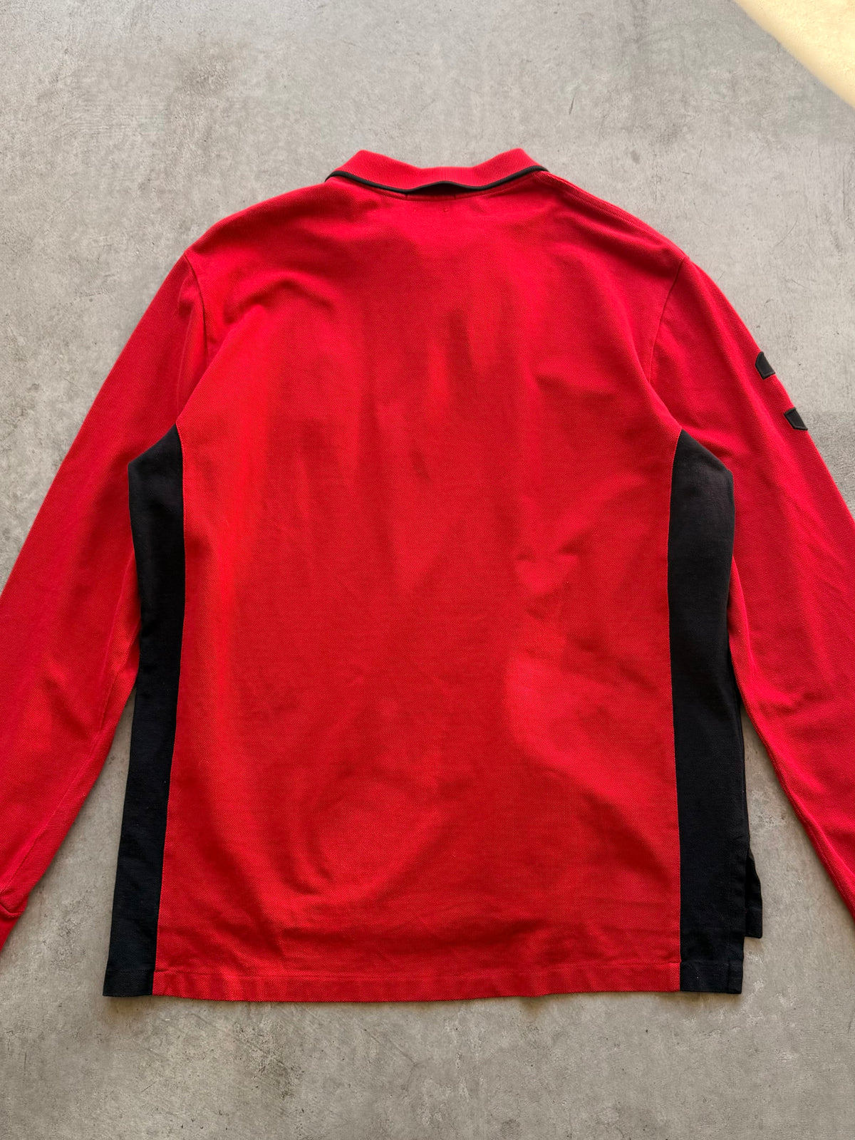 Red big pony long sleeve polo - XL