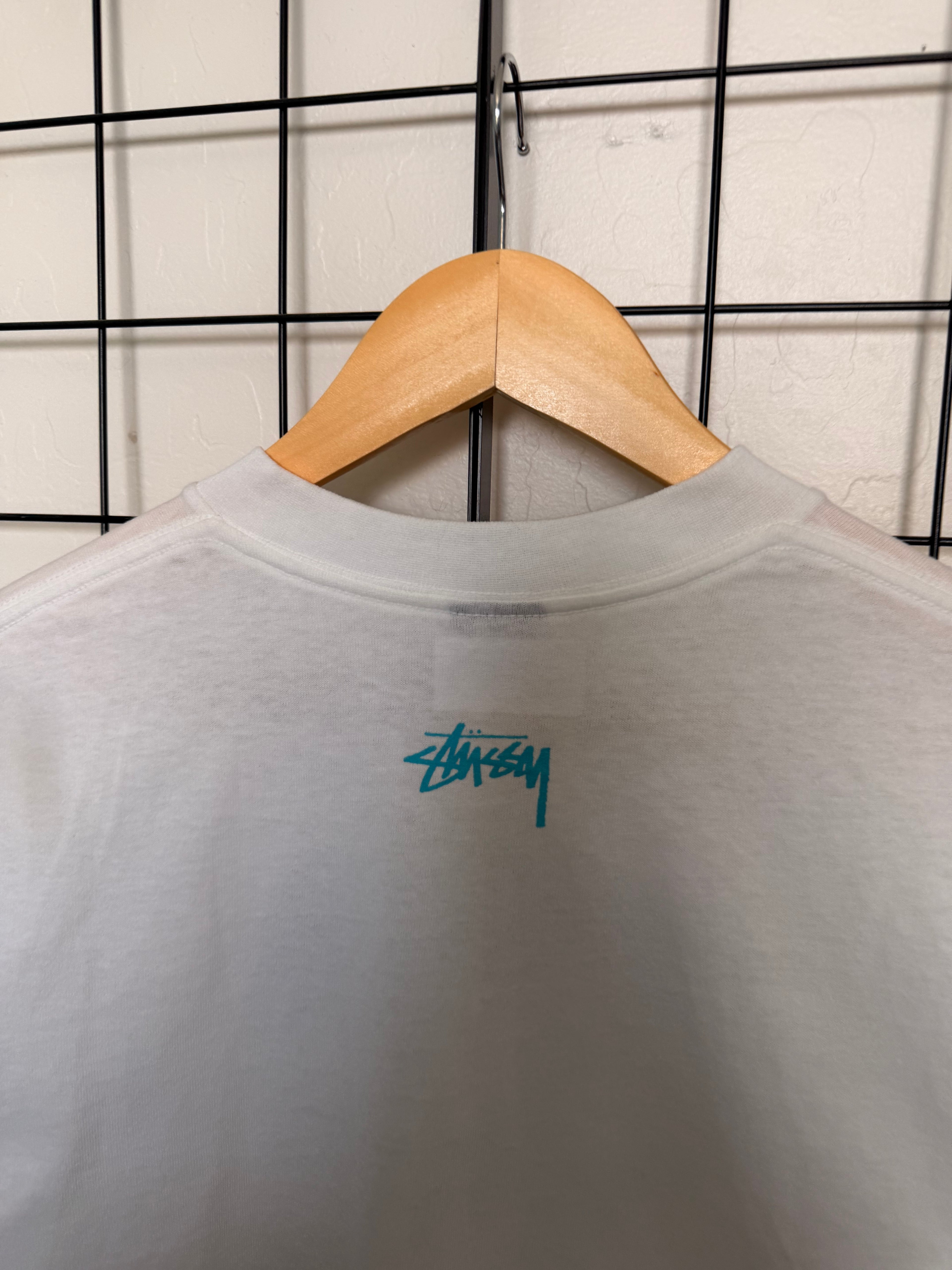 Stussy tribe old skool skull long sleeve tee - S