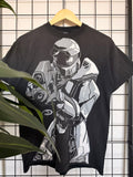 Halo big graphic print tee - M