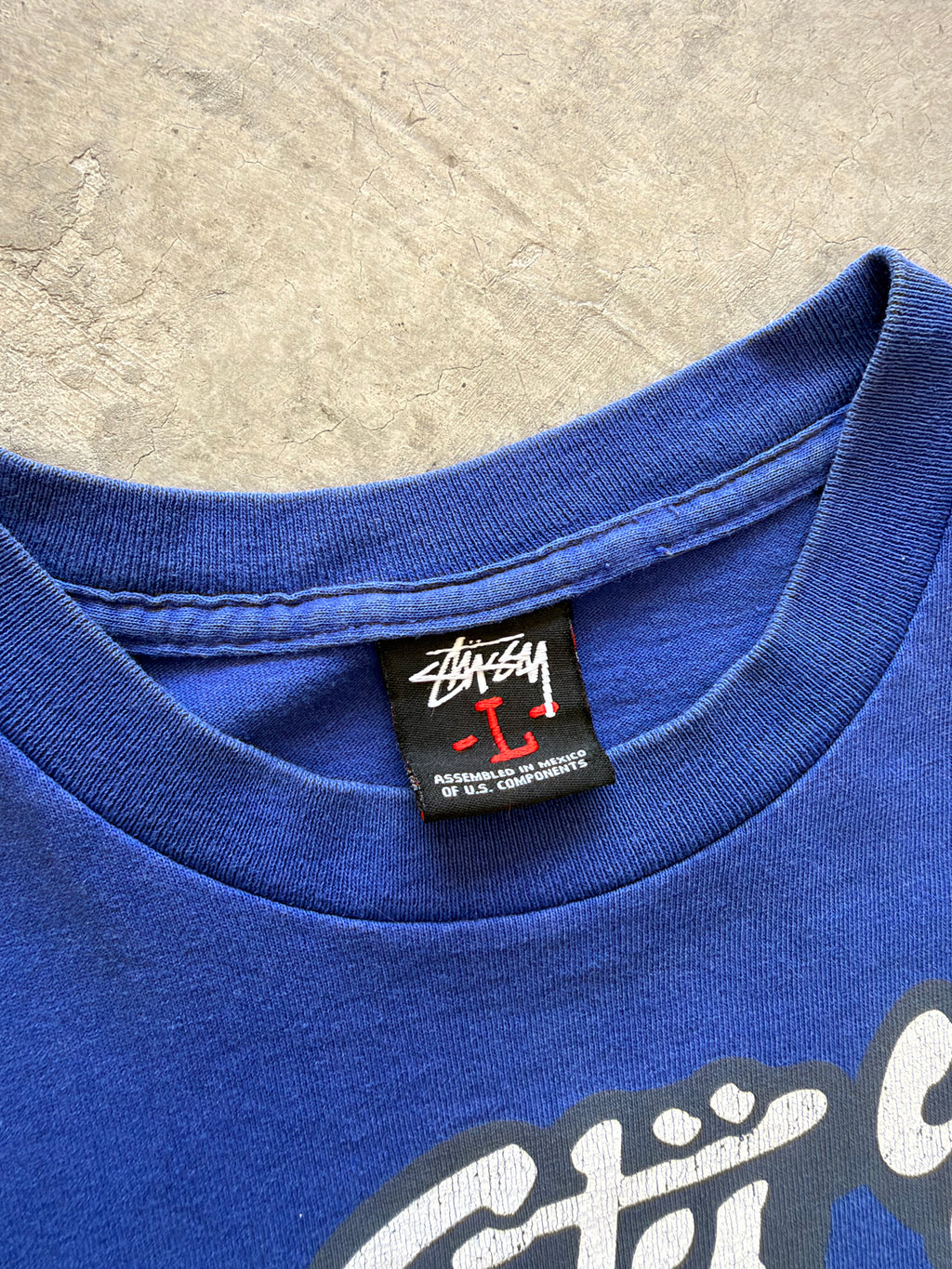 Stussy x Pound blue tee - L