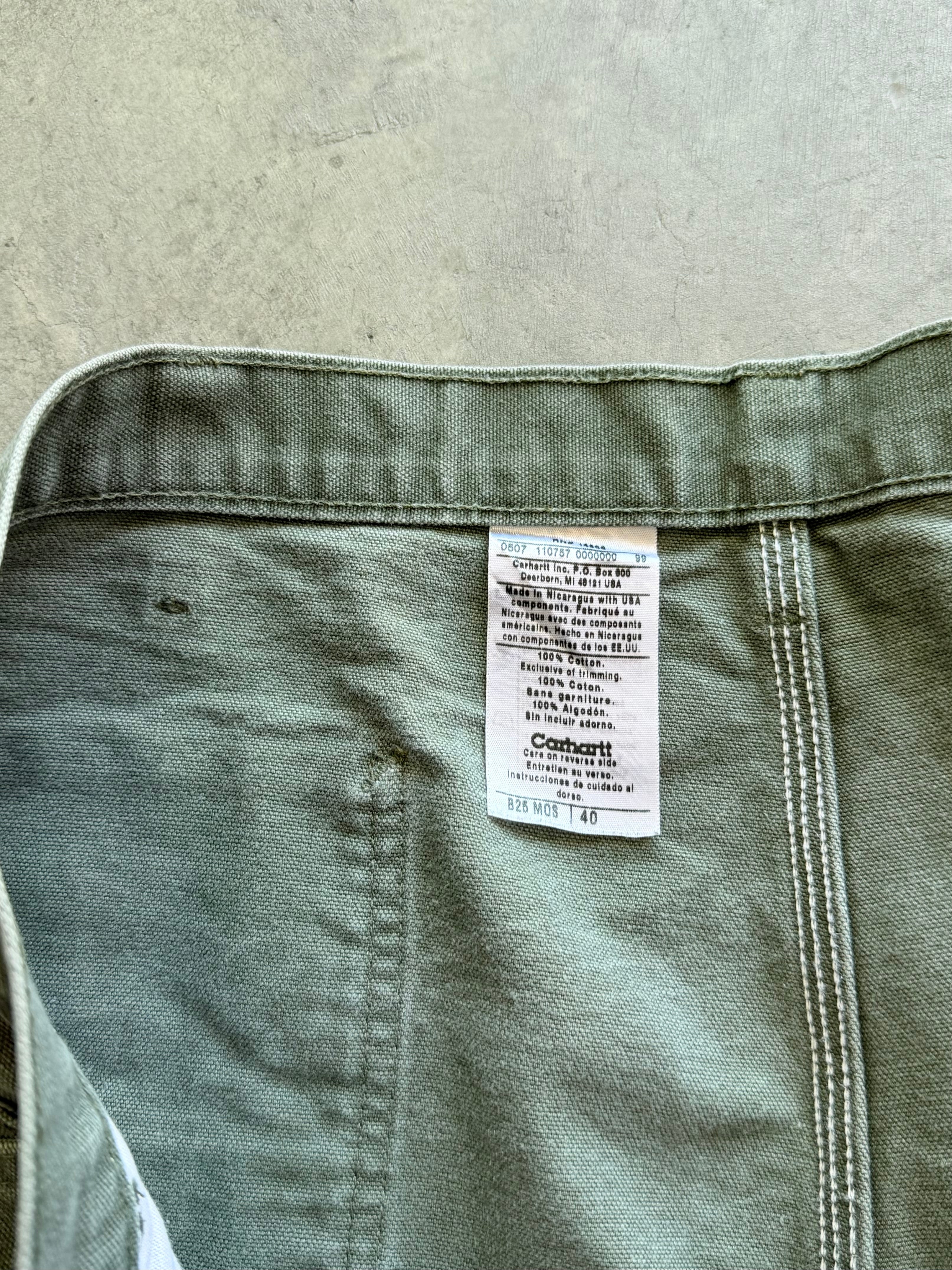 Carhartt Moss Green carpenter shorts Sz 40