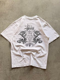 Stussy world crew dragon tee - M