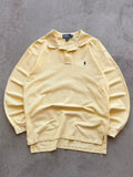 Yellow long sleeve Polo - L
