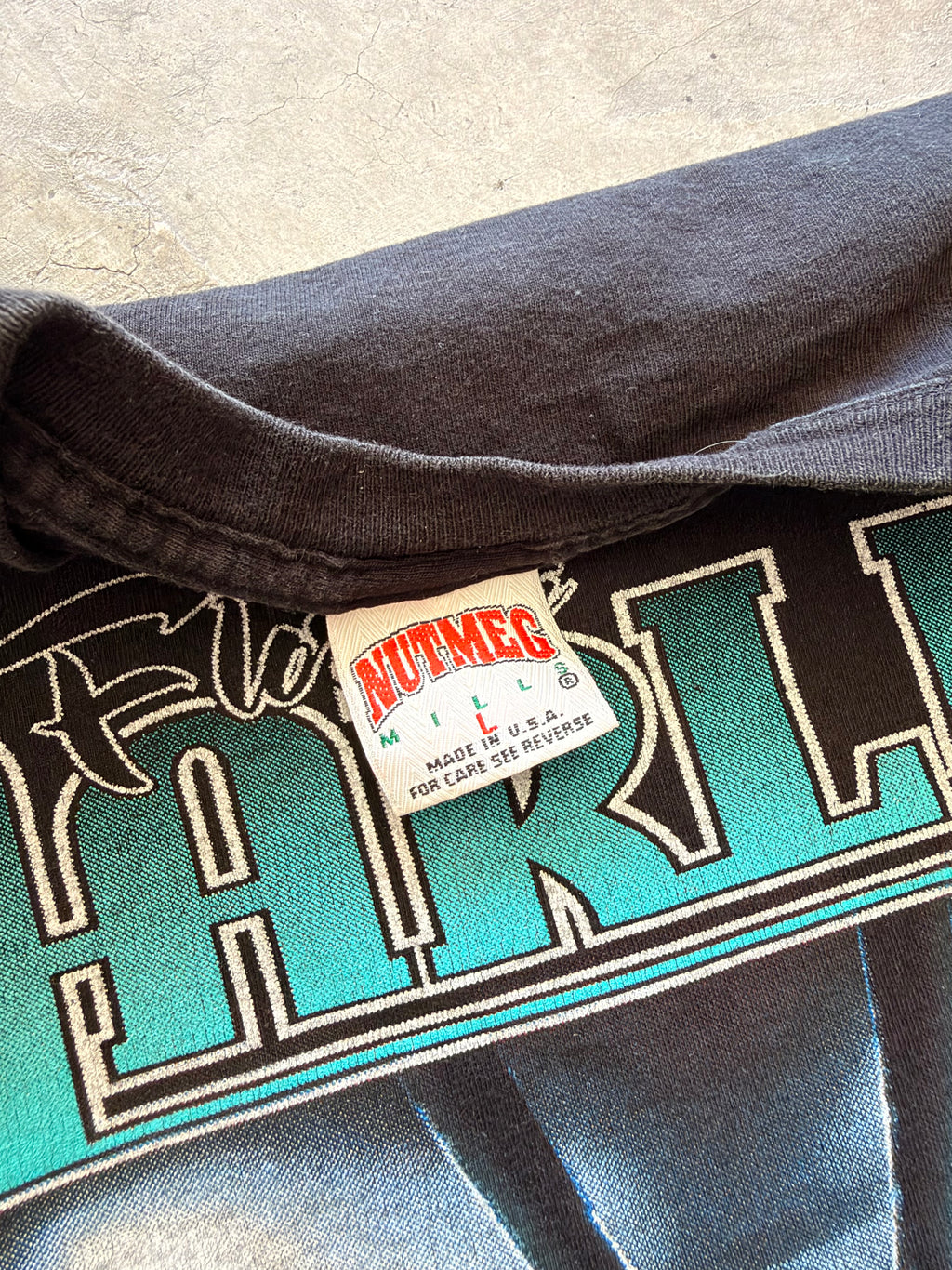 1995 Florida Marlins nutmeg tee - L