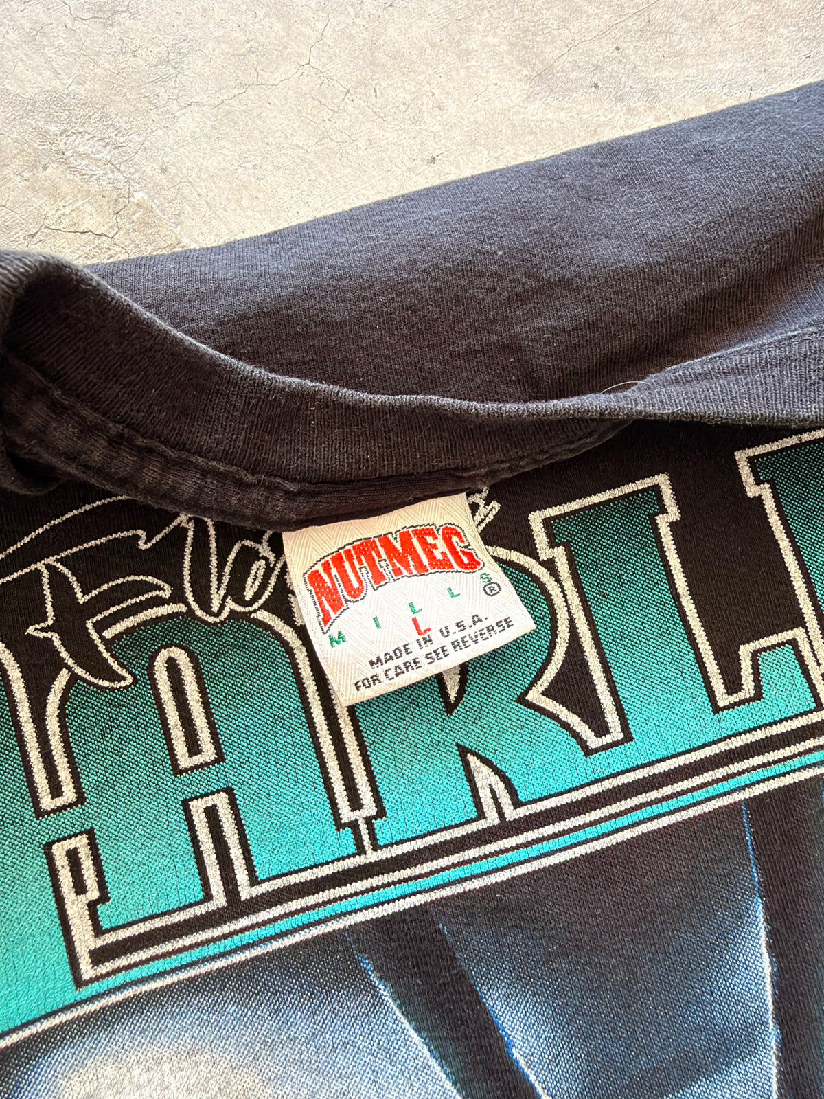 1995 Florida Marlins nutmeg tee - L