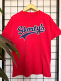 00s Shorty's red skate tee - M