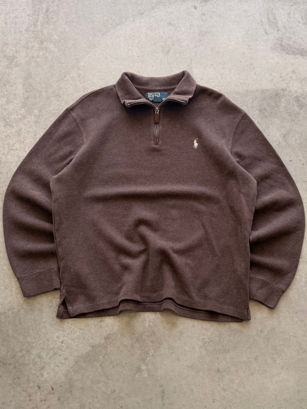 Polo brown quarter zip - L