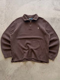 Polo brown quarter zip - L