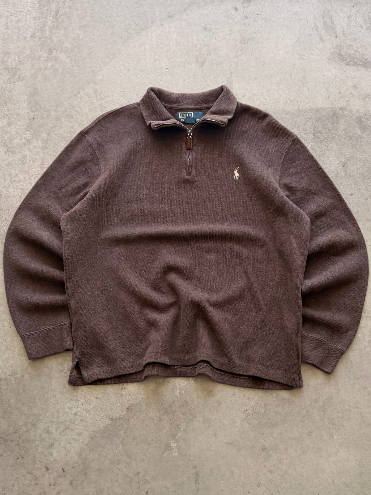 Polo brown quarter zip - L
